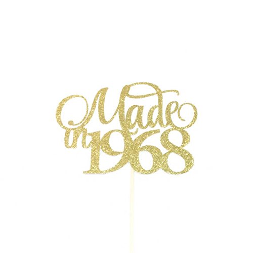 Vintage 1968 Cake Topper for Birthday & Anniversary - Perfect for Wedding, Party, and Special Celebration Cakes
