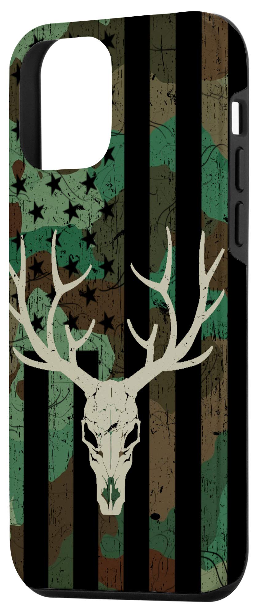 iPhone 12 Mini Camouflage Deer Hunting Phone Case - American Flag Design | Durable Protective Cover for Outdoor Hunting & Adventure Activities