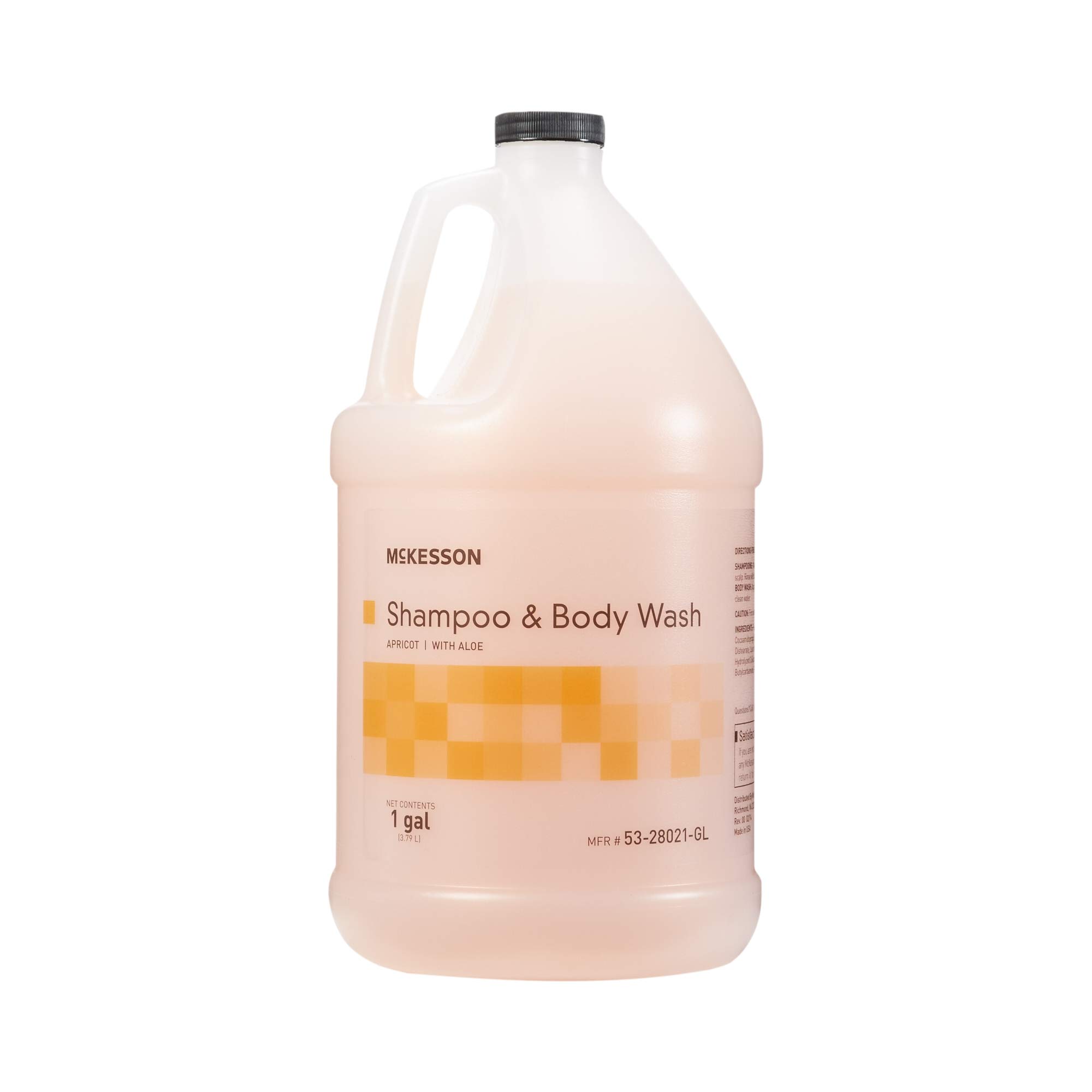 McKesson Aloe Vera Body Wash & Shampoo - 1 Gallon, Apricot Scent | Gentle Cleansing for Sensitive Skin - Perfect for Hospitals, Gyms & Home Use