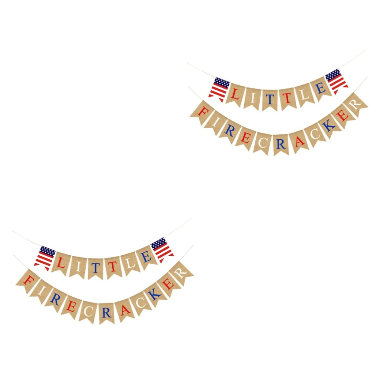 2 Sets Cabilock American Flag Party Supplies - Independence Day Decorations, Patriotic Hanging Banner for Outdoor & Indoor Use - Durable & Reusable for 4th of July, Memorial Day, Veterans Day Celebrations