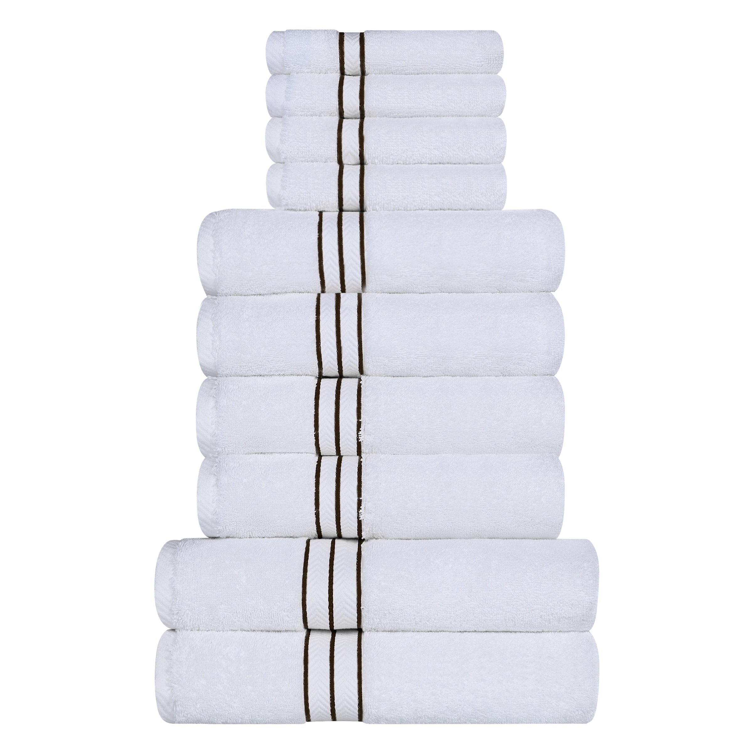 Premium 10-Piece Turkish Cotton Towel Set - Ultra Plush, Highly Absorbent Bath Towels for Spa, Gym & Luxury Home Use