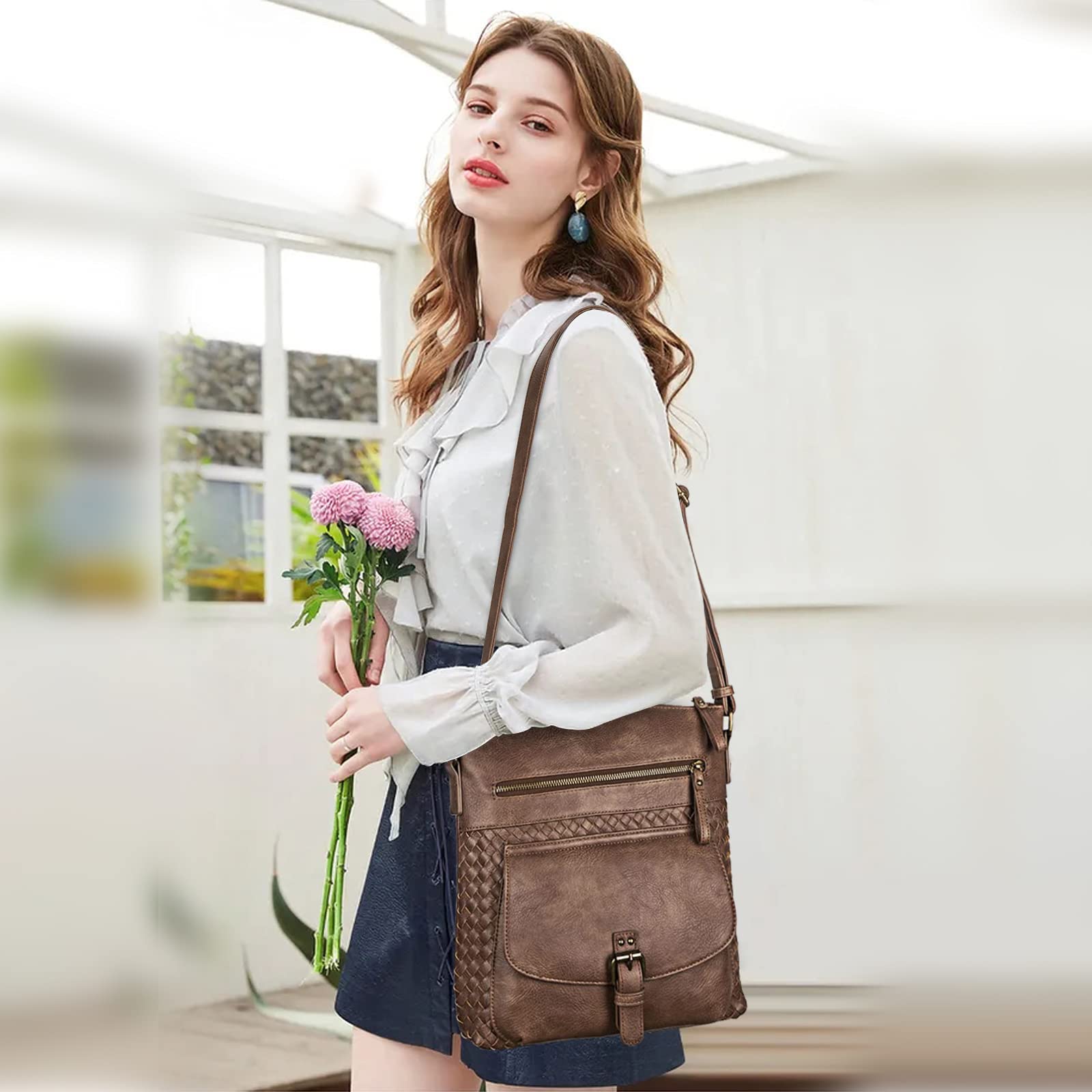 KouLi Buir Women's Crossbody Purse - PU Leather Shoulder Handbag with Multi Pockets, Sling Bag for Everyday Use | Perfect for Work, Travel, and Shopping