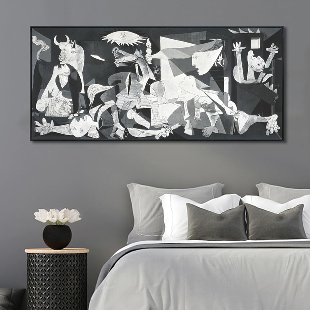 INVIN ART Framed Canvas Giclee Print - Pablo Picasso's Guernica Wall Art (26