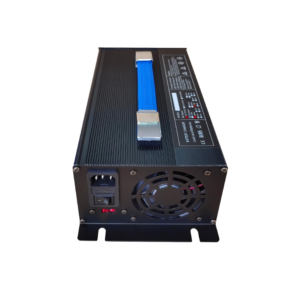 48V 15A Club Car Golf Cart Battery Charger with 3-Pin Round Plug - Fast Charging for Club Car Precedent, DS & Onward Models - Perfect for Golf Courses, Resorts & Private Use