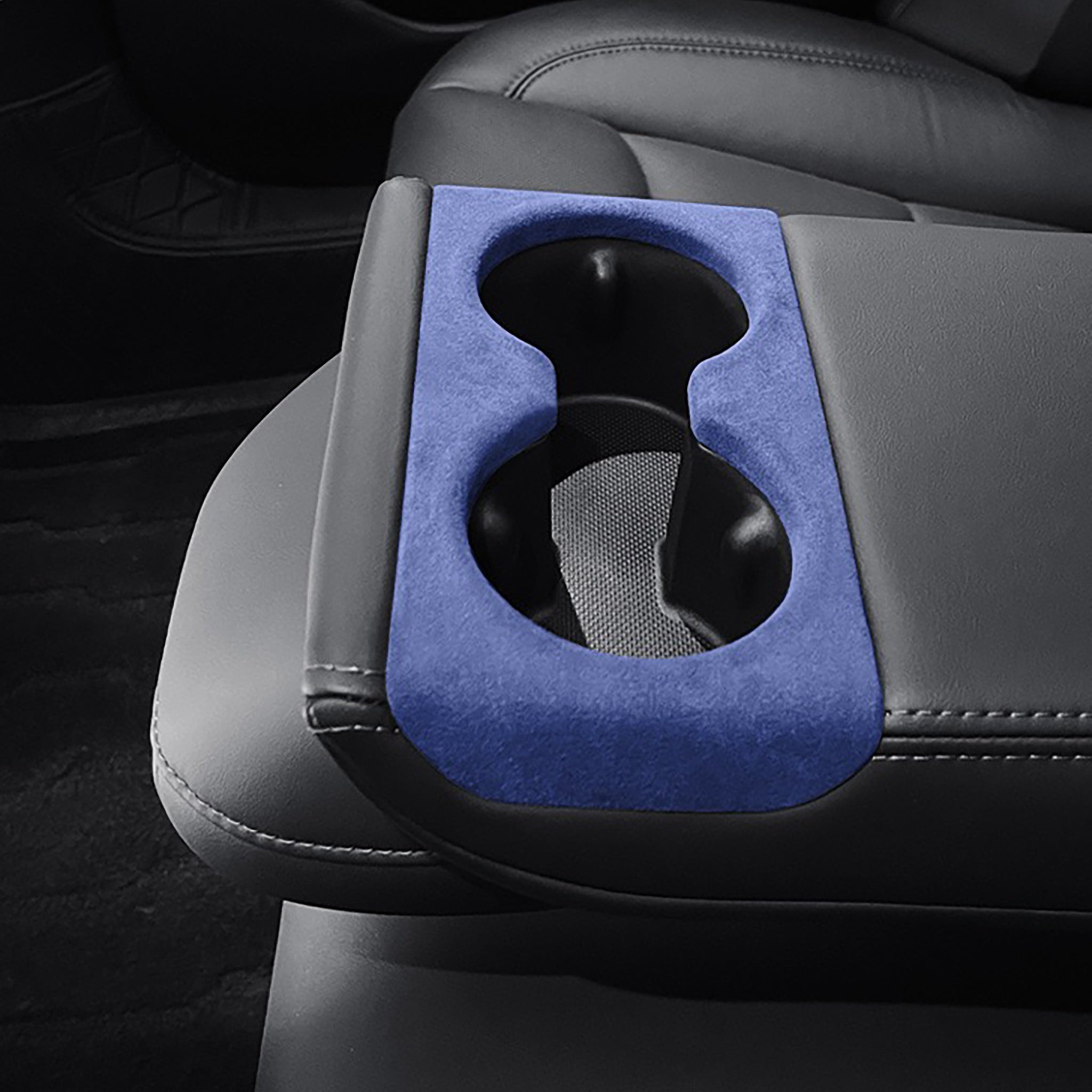 Tesla Alcantara Cup Holder Cover for 2024+ Model 3 Highland - Premium Interior Accessory for Car Organization & Luxury Upgrade | Perfect for Daily Commute, Road Trips & Protecting Your Tesla's Interior