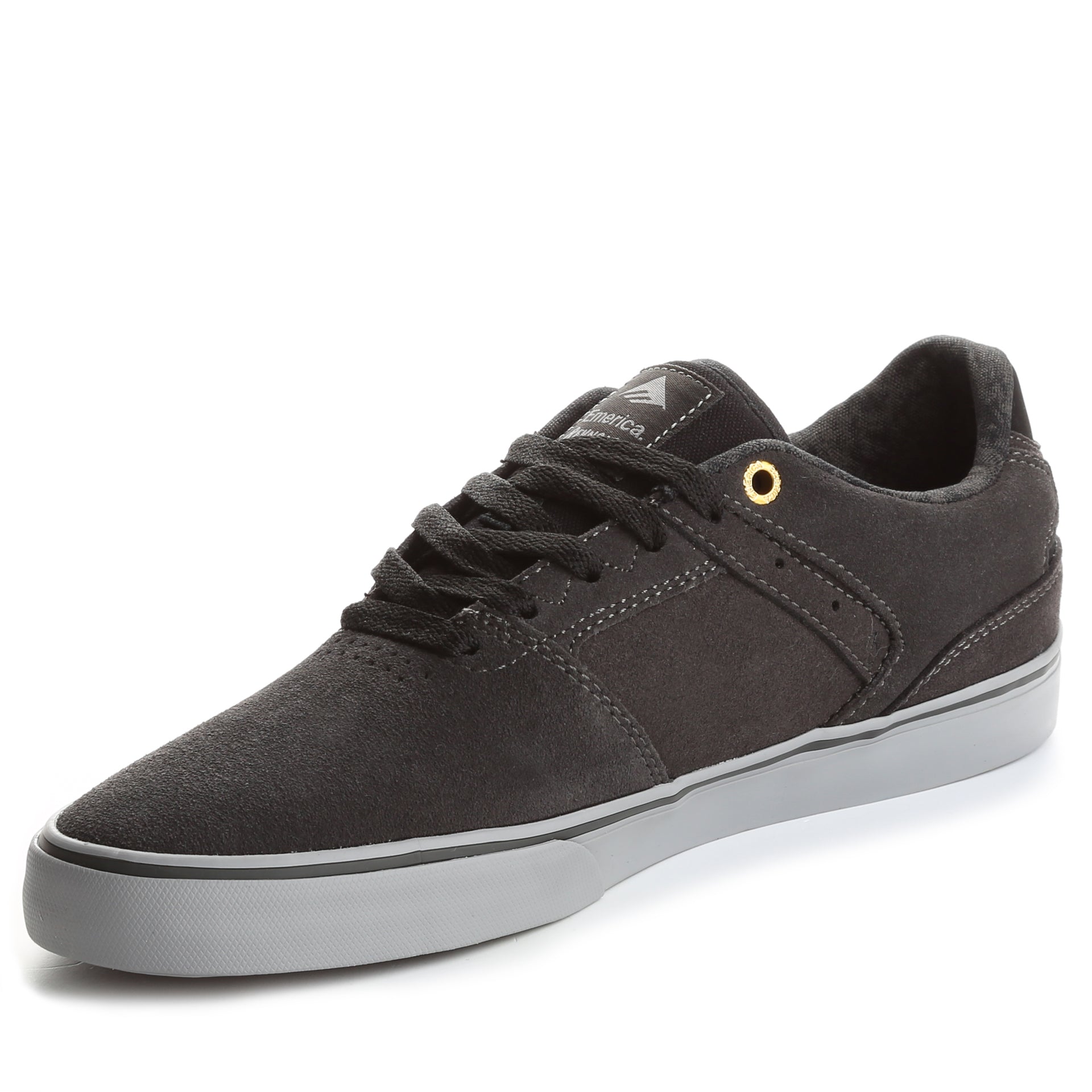 Emerica Reynolds Low Vulc Skate Shoes - Dark Grey/Grey - Lightweight & Durable for Street Skating & Casual Wear