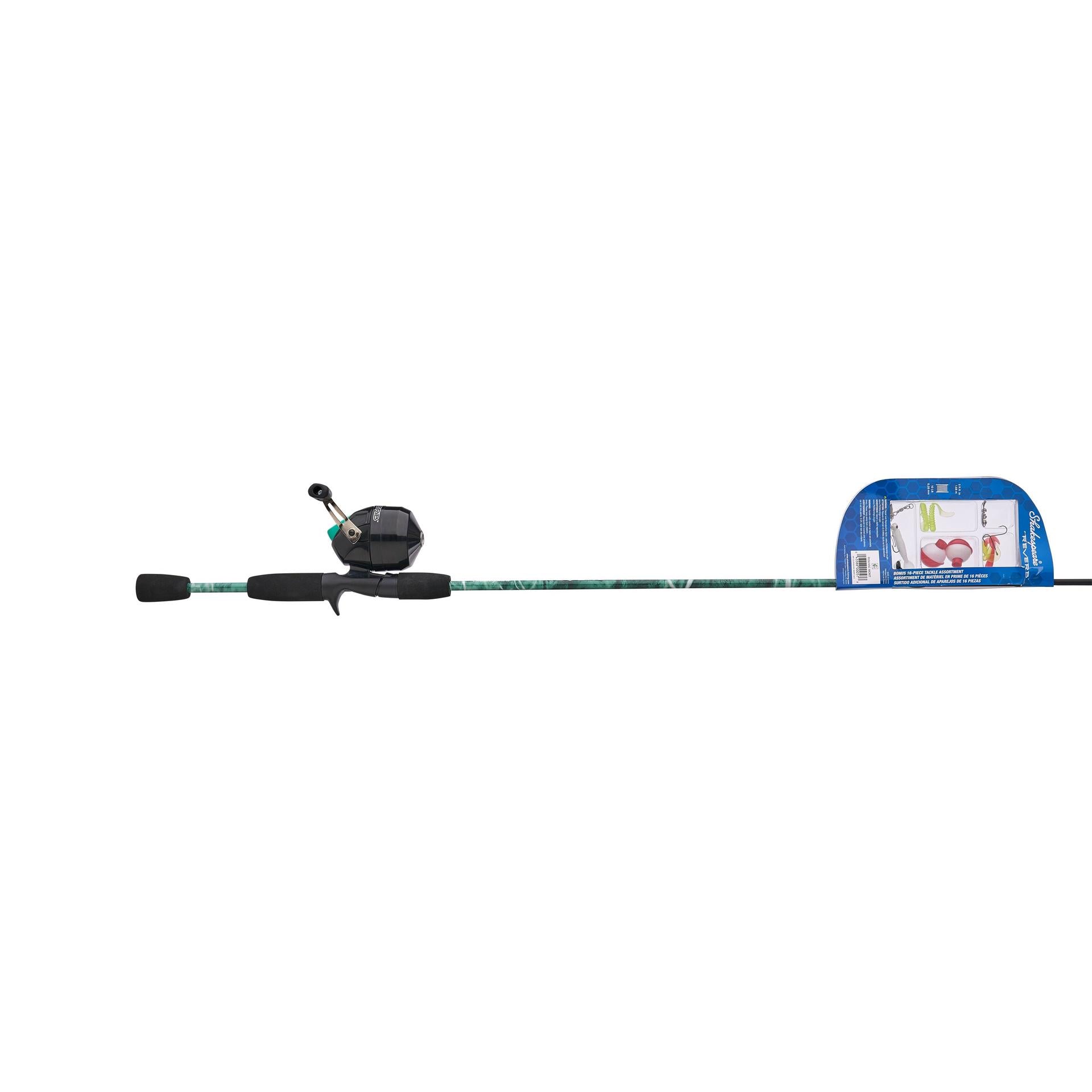 Mossy Oak Camo Spincast Fishing Reel Kit - Perfect for Freshwater & Saltwater Fishing, Outdoor Adventures, and Camping Trips