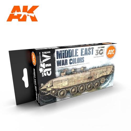 AK Interactive AK11648 Middle East War Colors 3rd Generation - Premium Military Model Paint Set for Scale Models & Dioramas