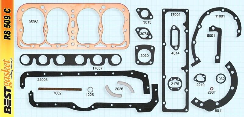 Ford Model A Full Engine Gasket Set - Premium Copper Head, Manifold & Oil Pan Gasket Kit (1928-1931) - Perfect for Classic Car Restoration & Engine Rebuild Projects