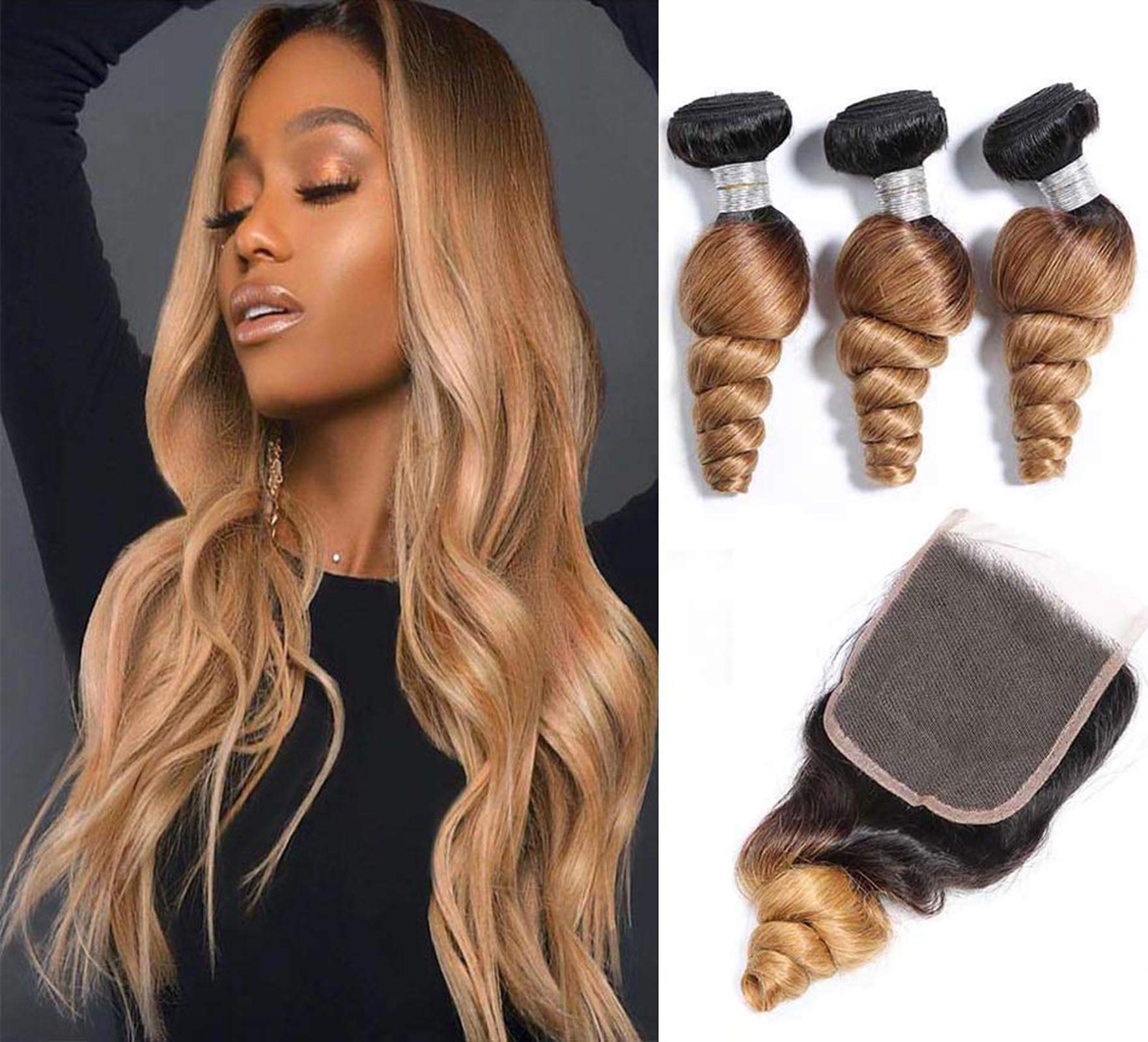 Premium 8A Grade Brazilian Virgin Human Hair Weave Bundles - 18/20/22