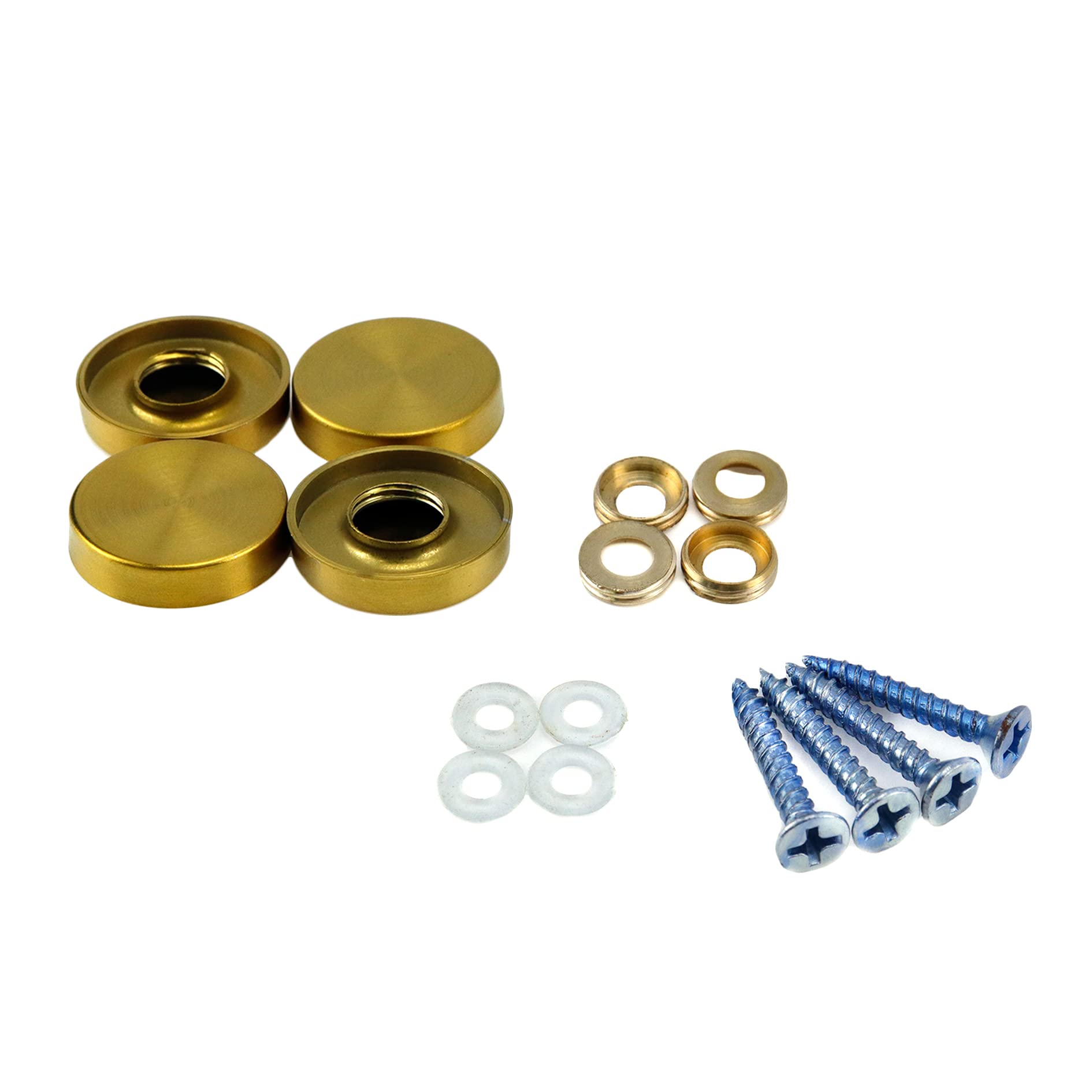 22mm Golden Stainless Steel Mirror Screw Caps - 8Pcs Decorative Nails for Mirrors, Furniture & Wall Decor | Rustproof Hardware for Home Improvement & DIY Projects