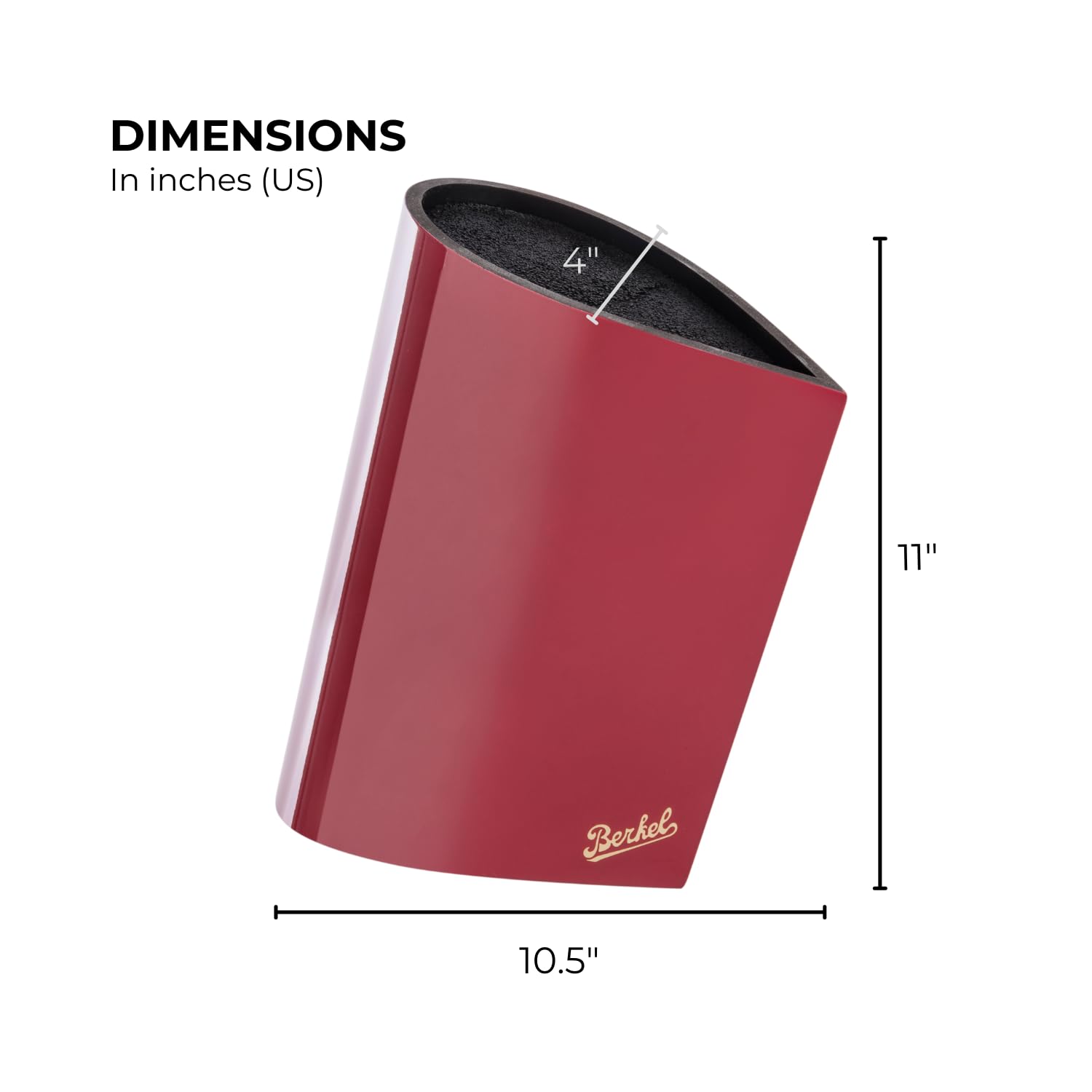 Berkel (Coltelli Made in Maniago) - Linea BAG CEPPO VUOTO Ceppo BAG VUOTO with Red Coating - Packaged in Elegant Gift Box | Premium Italian Kitchen Knives for Professional Chefs & Home Cooking