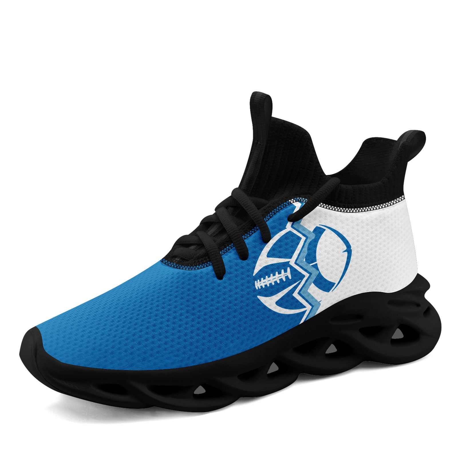 Custom Blue & White Michigan MaxSoul Shoes and Hat Set - Personalized Sports Fan Gift Combo for Men & Women - Perfect for Game Day, Tailgating, and College Spirit Events