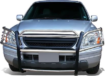 DNA Motoring GRILL-G-038-BK Black Front Bumper Brush Grille Guard for 2003-2008 Honda Pilot - Heavy Duty Off-Road Protection & Stylish Upgrade for Trucks & SUVs - Perfect for Outdoor Adventures, Hunting & Off-Roading