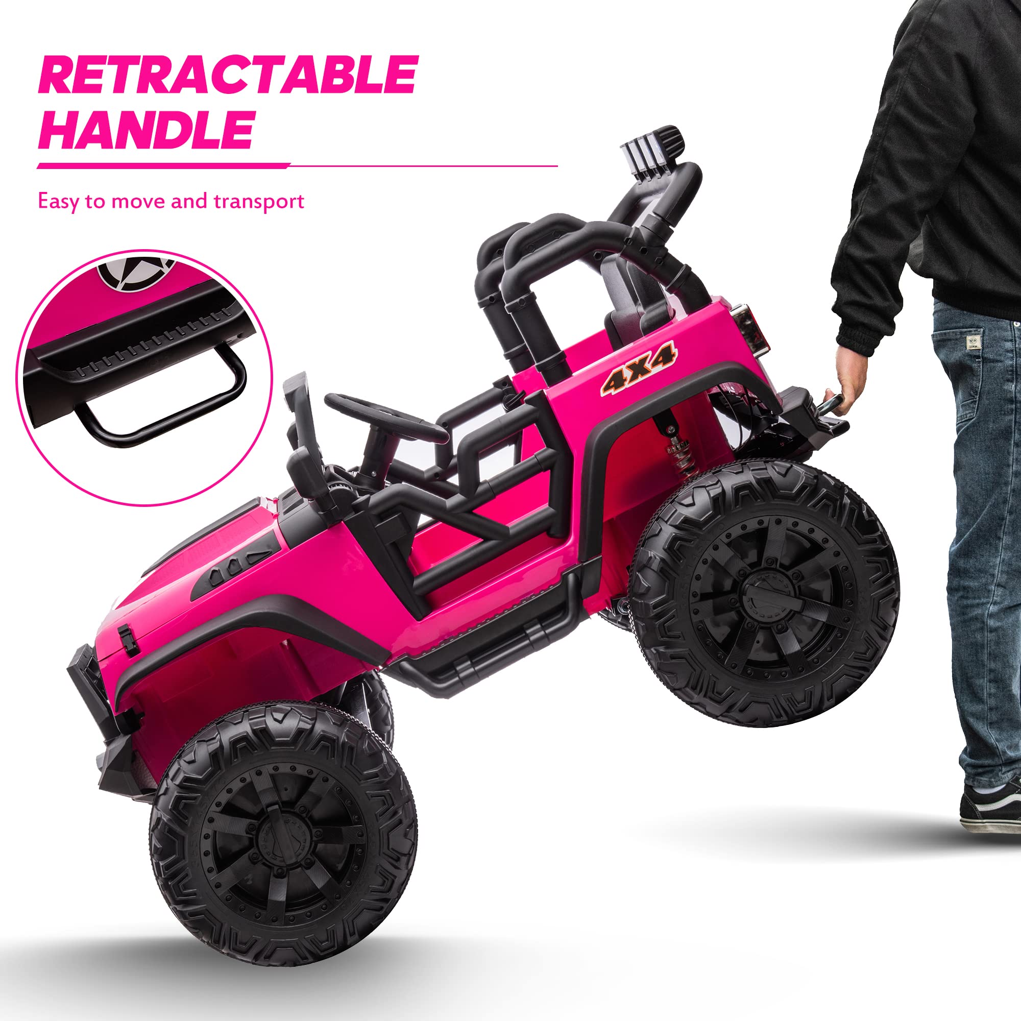 24V Kids Ride on Truck 2 Seater - Electric Toy Car with Parent Remote Control for Boys & Girls | Outdoor Play, Birthday Gift, Backyard Fun