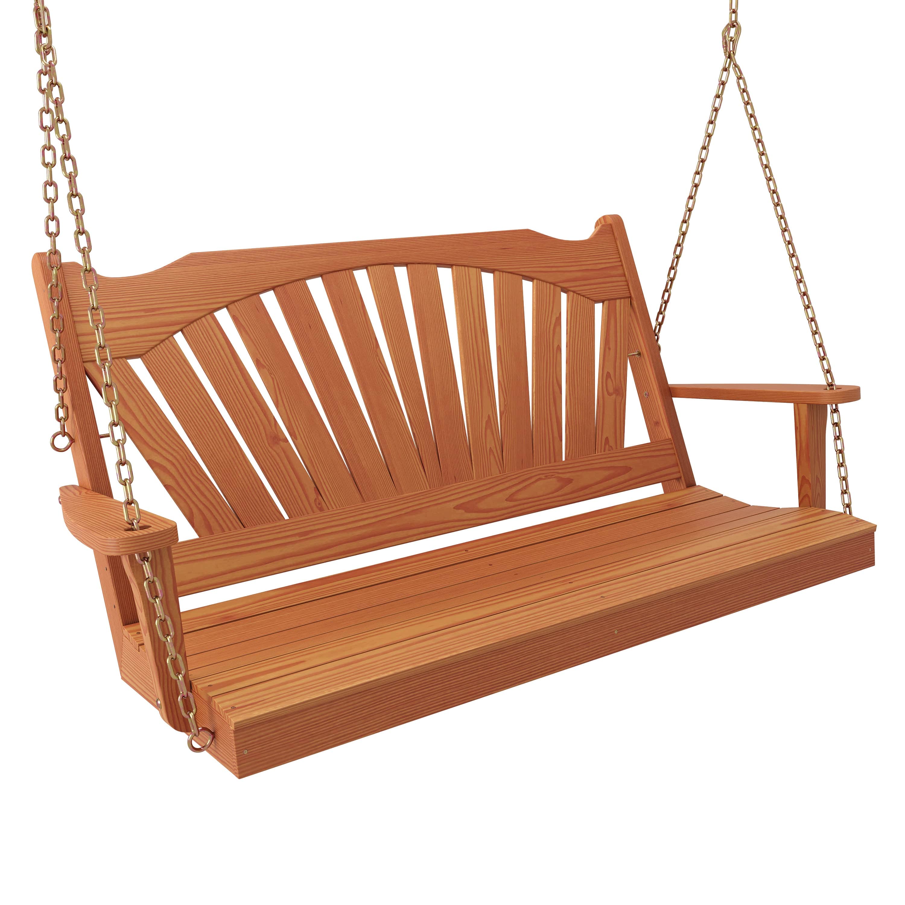 Keystone Amish Co. 5 Foot Sunburst Porch Swing - Solid Cedar Wood, Weather-Resistant Outdoor Swing for Patio, Garden, or Backyard Relaxation
