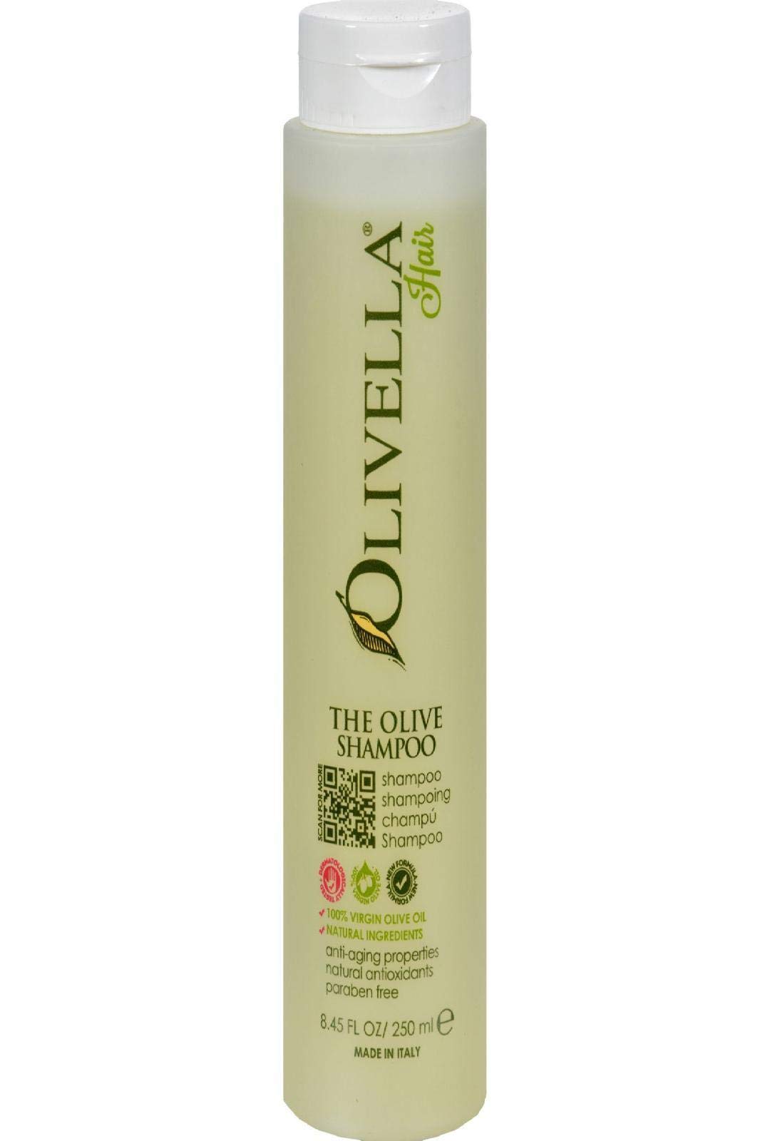 Olivella Natural Olive Oil Shampoo for Hair Growth & Scalp Care - 8.45 fl oz (250ml) - Sulfate-Free, Moisturizing Shampoo for Dry, Damaged Hair - Perfect for Daily Use & Salon-Quality Results at Home