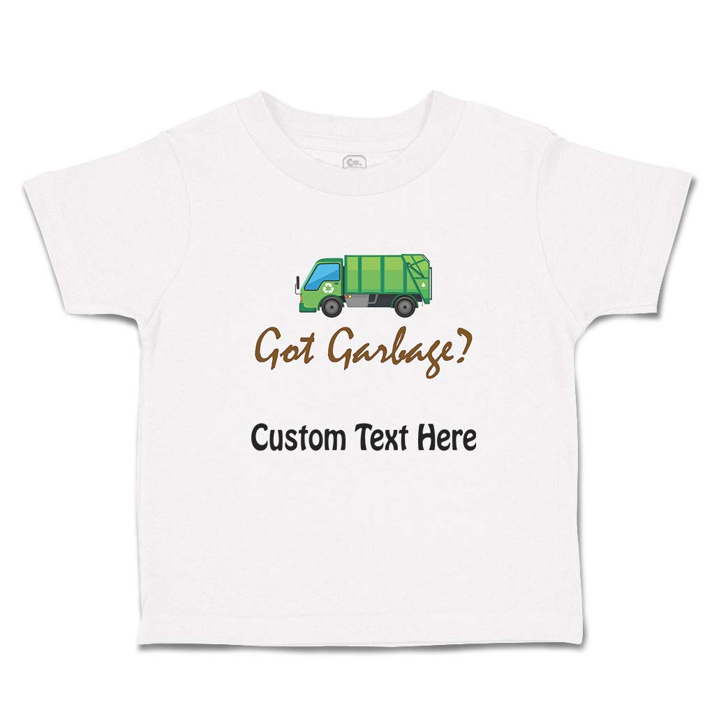 Custom Toddler T-Shirt with Garbage Trucks Print - 100% Cotton Boys & Girls Tee - Perfect for Playdates, Birthday Parties & Preschool Activities