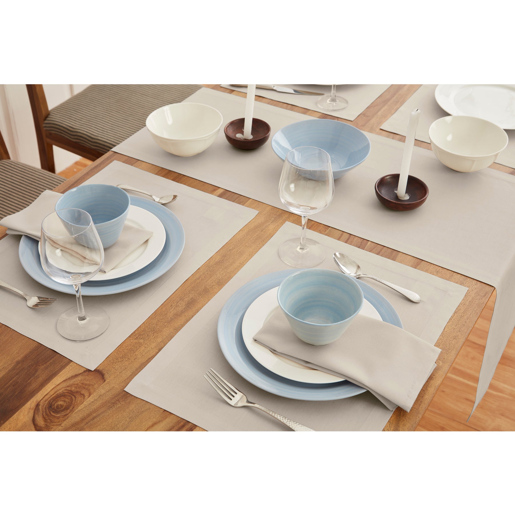 Premium Dru Cotton Linen Table Runner - Elegant Dining Table Decor for Weddings, Parties & Home Decor - Washable & Wrinkle-Resistant
