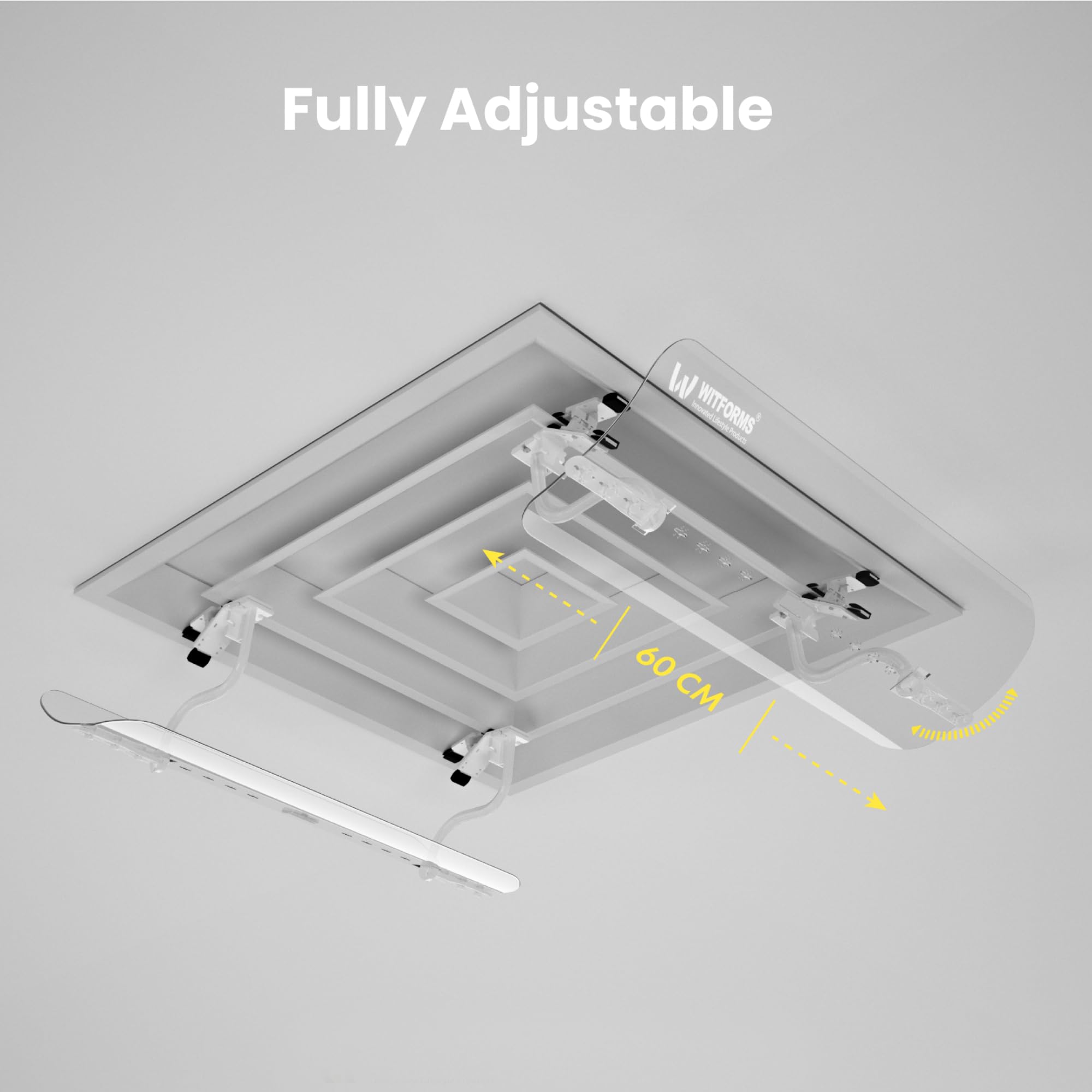 Adjustable AC Air Deflector for Square Outlets - Improve Cooling & Heating Efficiency for Central Air Conditioners | Perfect for Home, Office & Commercial Spaces