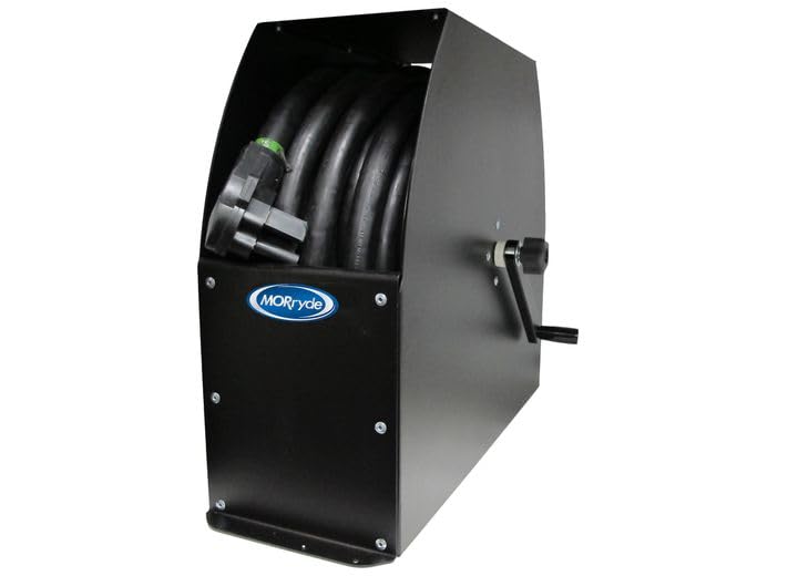 MOR/ryde REEL56-001H RV Trailer Camper Electronics Easy Reel Spooler - 30/50 Amp 50' Power Cord Reel for RV, Travel Trailer & Camper - Perfect for Outdoor Camping, Road Trips & RV Park Hookups