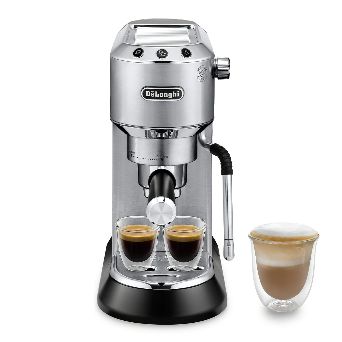 DeLonghi Dedica Arte Manual Espresso Machine - 15 Bar Pump Pressure, Stainless Steel Coffee Maker for Home & Office (EC885M) | Perfect for Latte, Cappuccino & Espresso Lovers