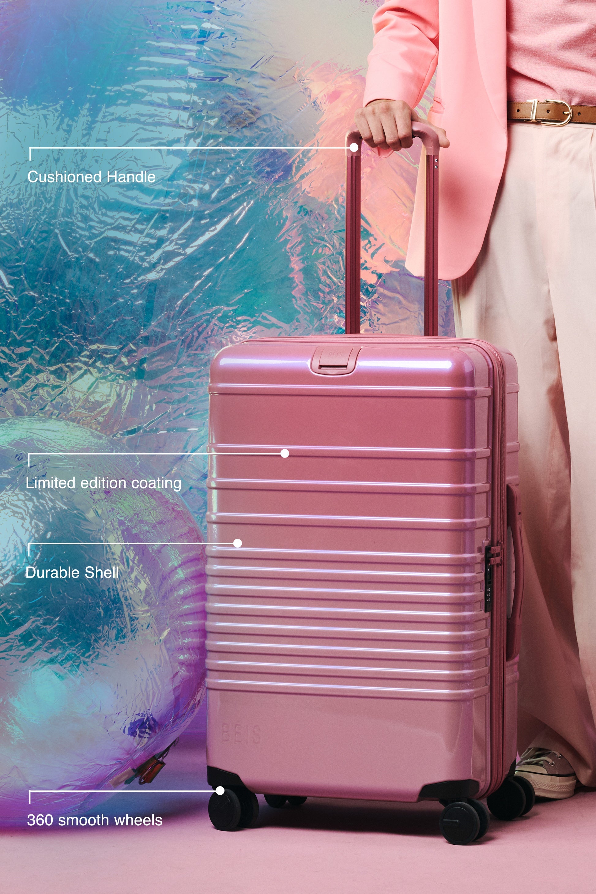 Wicked Pink Carry On Roller Luggage - Lightweight Spinner Suitcase for Travel, Business Trips & Weekend Getaways