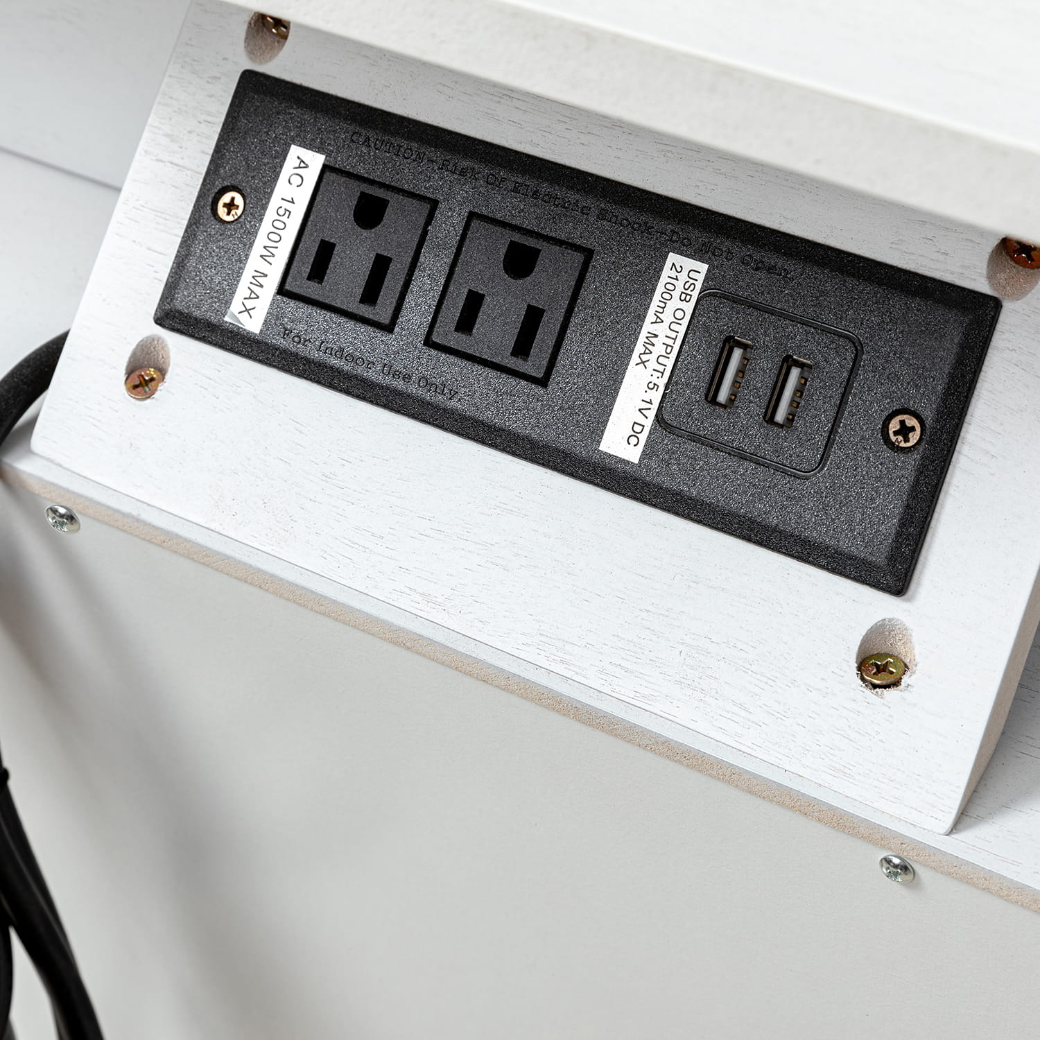 2-Drawer Nightstand with Built-in USB Outlets - Modern Bedside Table for Charging Devices, Perfect for Bedroom, Living Room, or Office