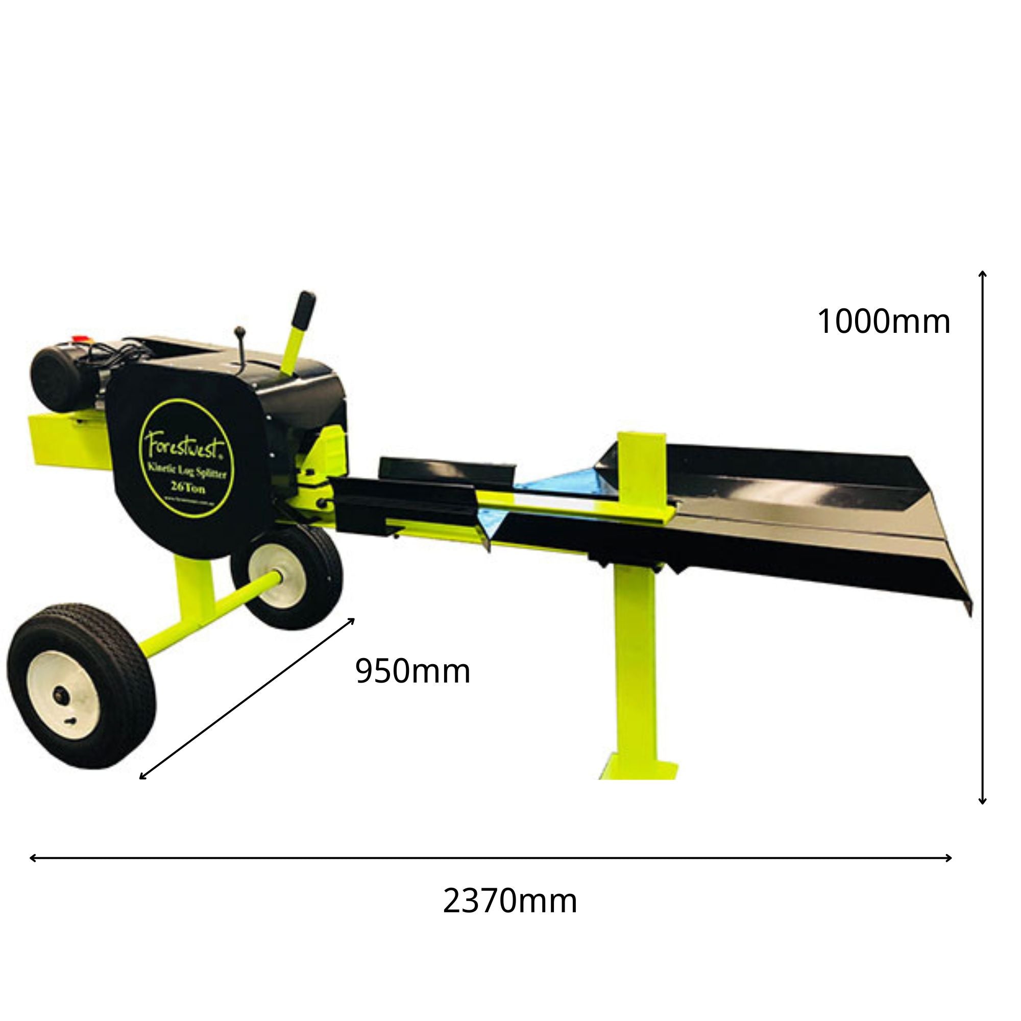 Forestwest 26 Ton 3500W Electric Log Splitter - Powerful 15A Kinetic Firewood Splitter (Model BM11046) for Home Heating, Fireplace, Wood Stove & Outdoor Camping Use