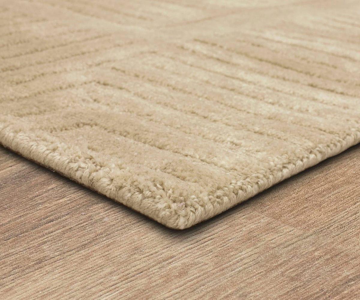 Karastan Terra Firma Area Rug - Soft Cream Handmade Wool Rug for Living Room, Bedroom & Dining Room Decor