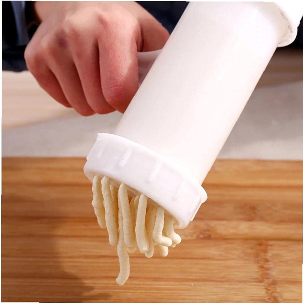 Manual Noodle Maker Pasta Press Machine with 5 Stainless Steel Molds - Spaghetti, Fettuccine & More - Hand Crank Pasta Cutter for Homemade Italian Pasta - Perfect Kitchen Tool for Italian Cuisine & Family Cooking
