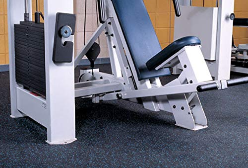 Heavy Duty 1/4 Inch (7mm) Thick Rubber Floor Mats - 4' x 35' Blue/Grey Roll for Home Gym, Exercise Mats, Workshop & Garage Floor Protection - Non-Slip, Durable Commercial Grade Rubber Flooring
