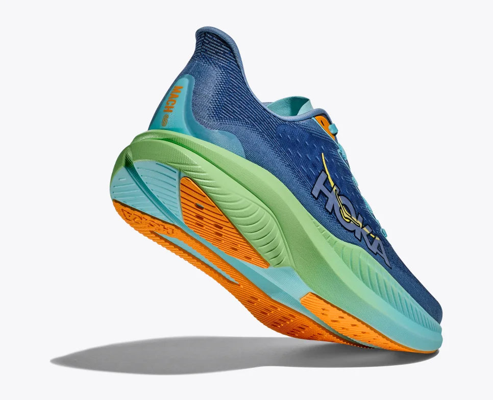 HOKA Mach 6 Wide Running Shoes for Men - Dusk/Shadow Color | Lightweight Cushioned Road Running Sneakers for Marathon Training & Daily Jogging