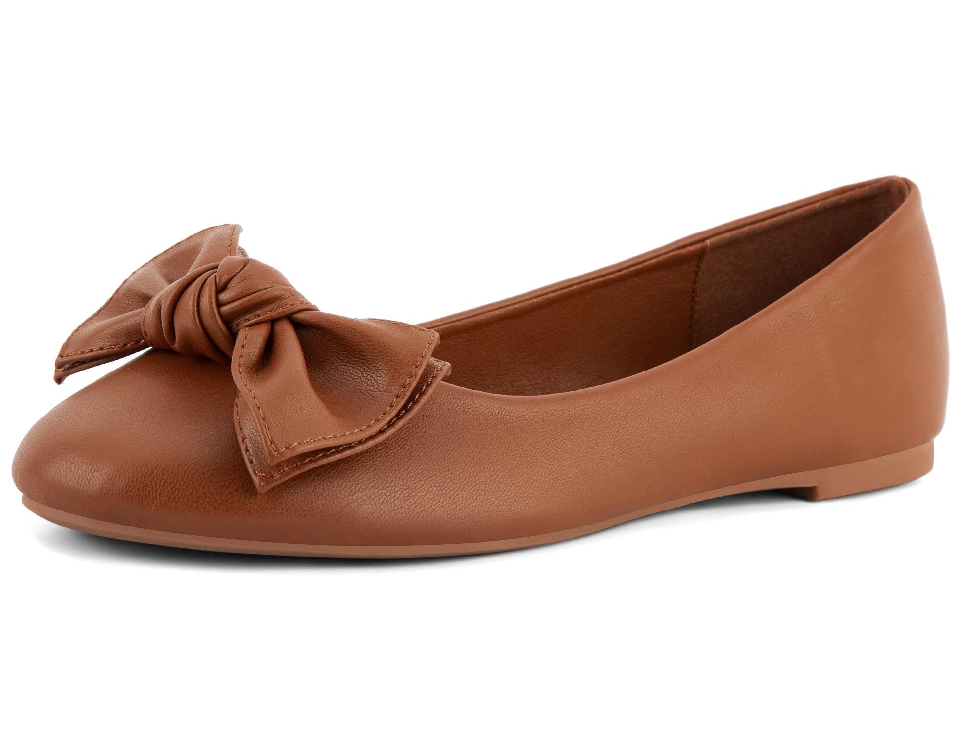 MaxMuxun Women's Ballet Flats - Faux Suede Round Toe Slip-On Comfortable Walking Shoes for Work, Office & Casual Outfits