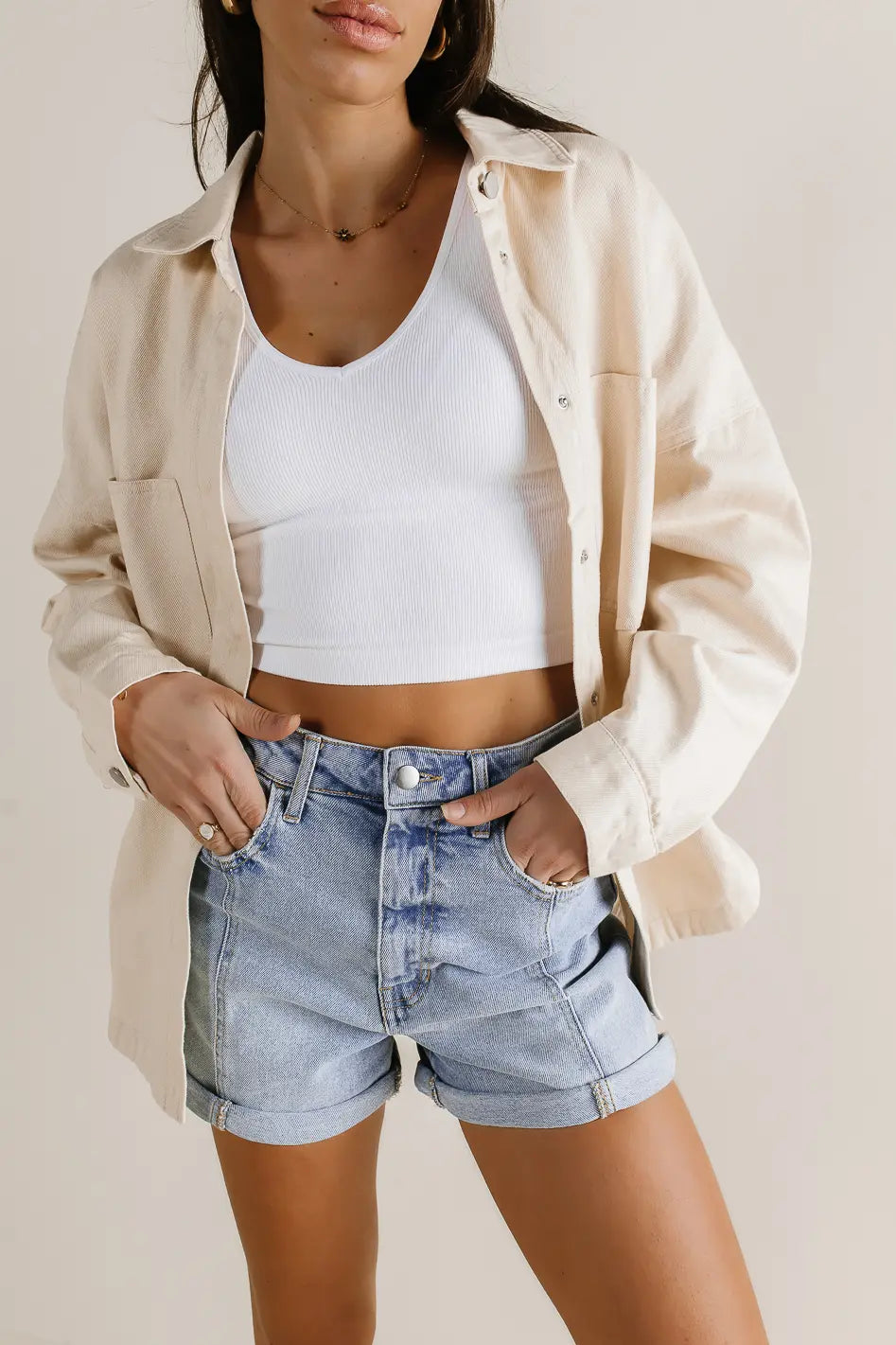 Holland Denim Shacket Jacket for Women - Cozy Oversized Denim Shirt Jacket - Casual Outerwear for Fall & Winter - Perfect for Layering, Street Style, and Everyday Wear