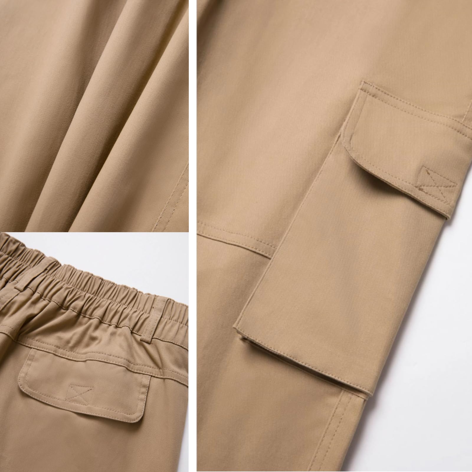AI FARLD Men's Cargo Pants with Multiple Pockets - Stretch Cotton Work Pants, Elastic Waist & Relaxed Fit for Hiking, Outdoor Activities & Casual Wear | Durable & Comfortable for Work, Travel & Everyday Use