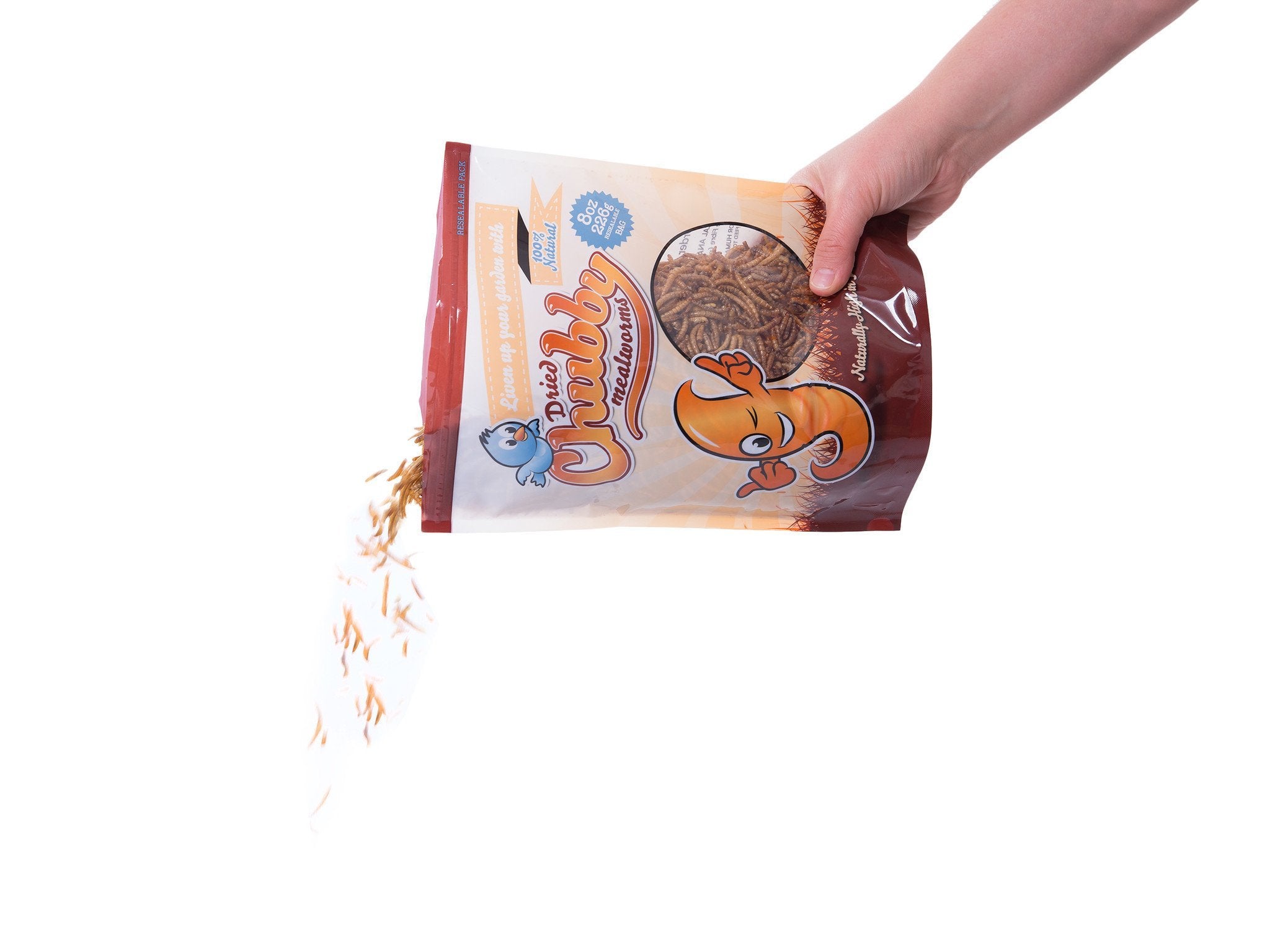 Premium 7Lbs Chubby Dried Mealworms - High Protein Bird & Chicken Feed - Perfect for Wild Birds, Poultry, Reptiles & Fishing Bait