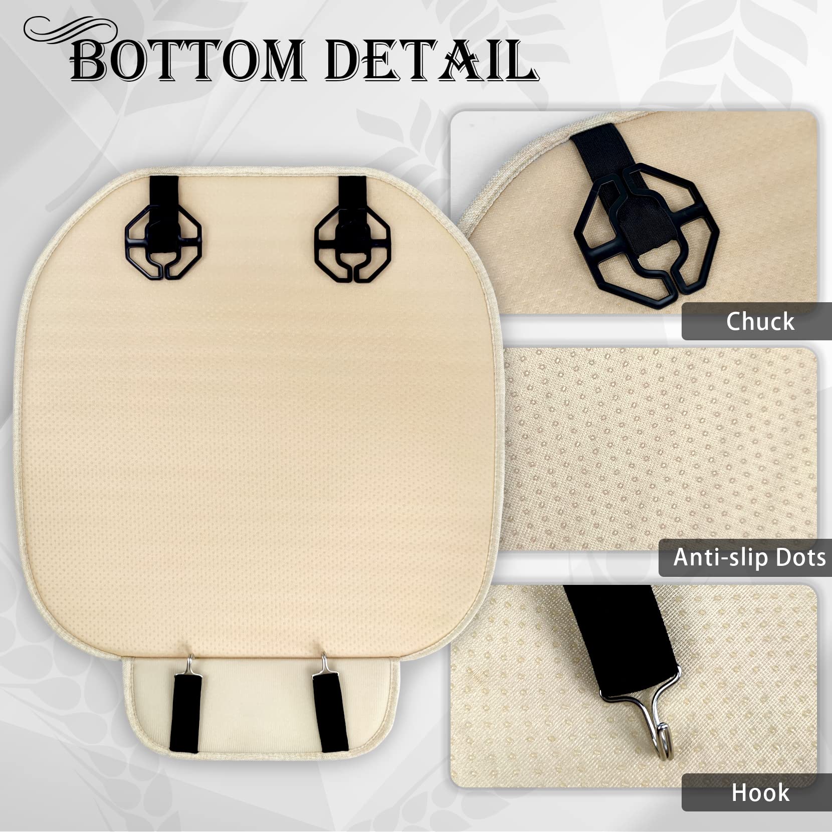 Breathable Linen Car Seat Covers - 2-Piece Universal Front Seat Protector | Anti-Slip Bottom Cushion Pad | Keeps Warm in Winter & Cool in Summer | Fits 98% Vehicles (Beige) - Perfect for Daily Commute, Road Trips & Protecting Car Seats from Wear