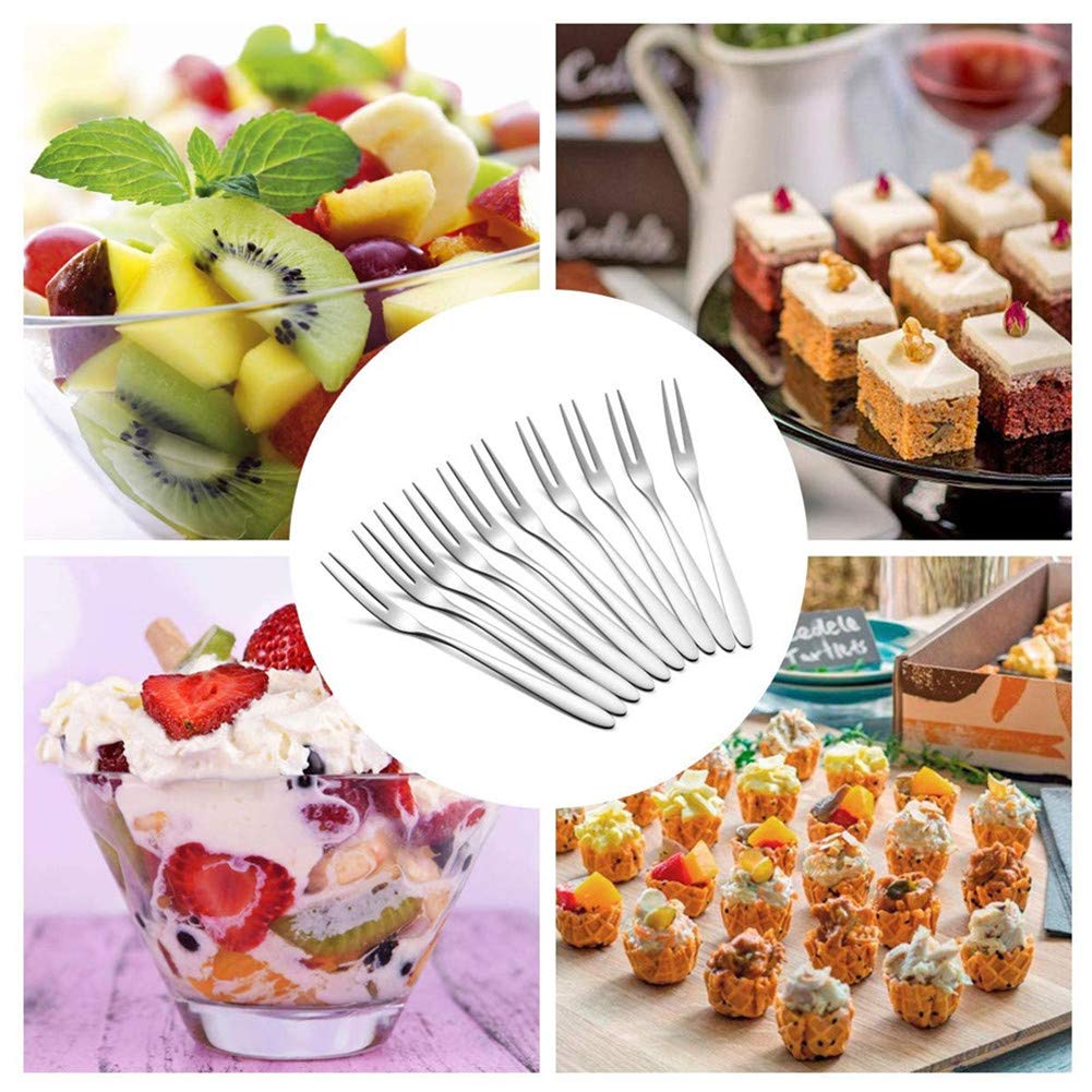 30-Pack Stainless Steel Mini Appetizer Dessert Forks - 5.1 Inch Cocktail Forks Set for Fruit, Salad, Tasting - Perfect for Birthday Parties, Weddings, Restaurants & Home Entertaining
