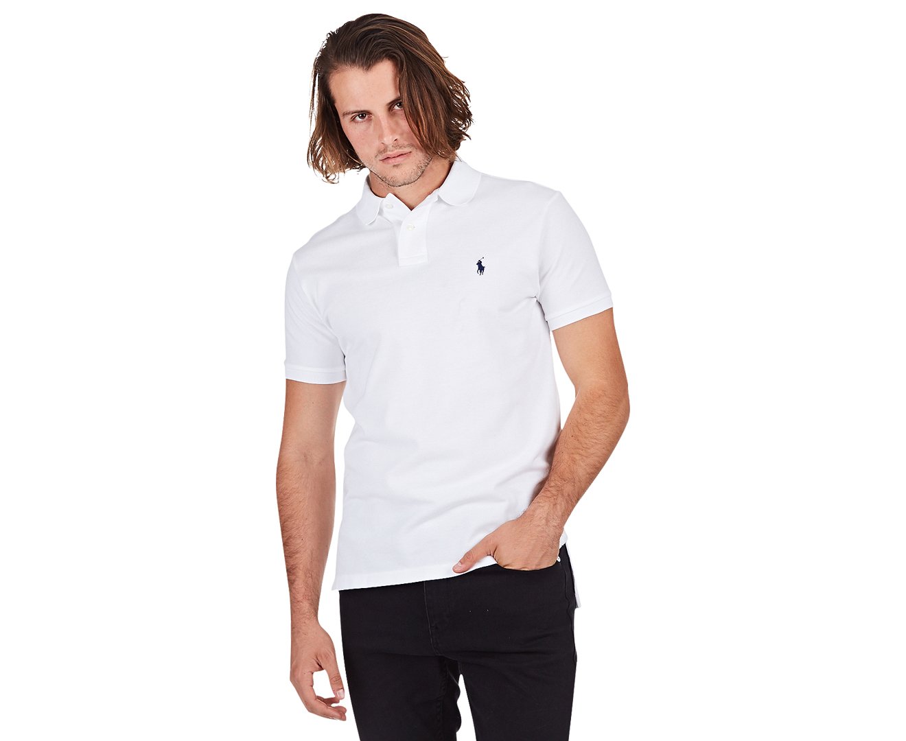 Polo Ralph Lauren Men's Custom Fit Mesh Polo Shirt - Breathable Casual Short Sleeve Shirt for Golf, Office & Summer Wear | Classic Logo Design