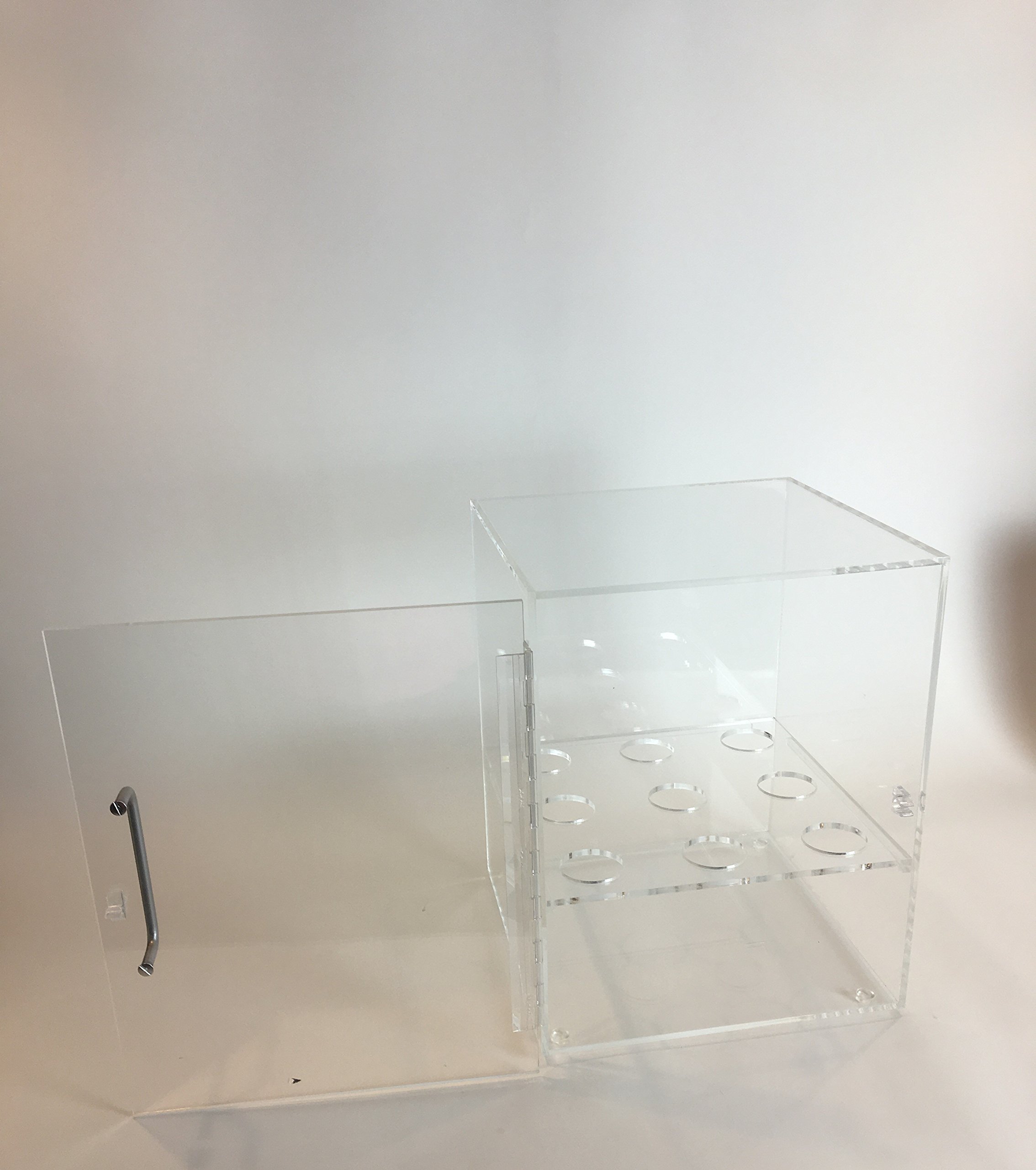 Stainless Steel Large Ice Cream Cone Holder Cabinet - Commercial Grade Display Stand for Gelato, Waffle Cones & Desserts - Perfect for Ice Cream Shops, Bakeries & Cafes