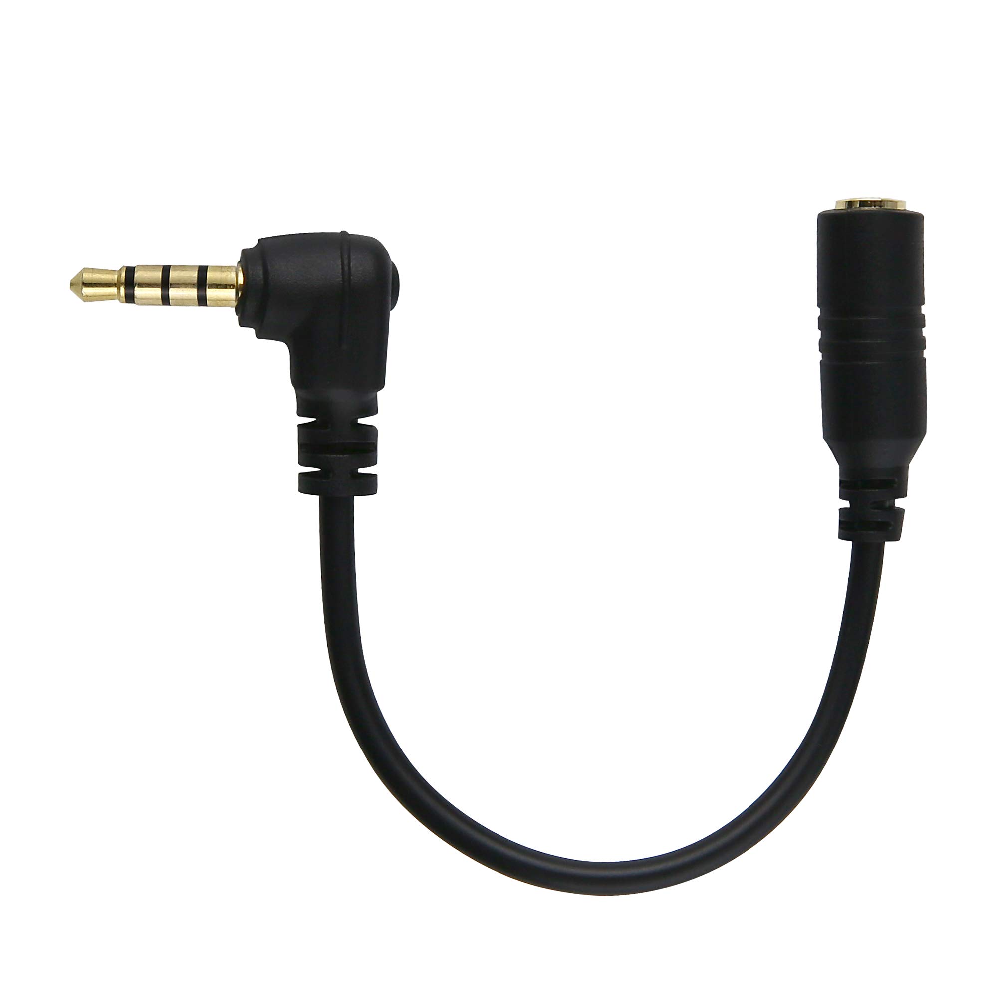 3.5mm TRS to TRRS Microphone Adapter Cable - Female to Male Connector for Shotgun Mic to Smartphone - Perfect for Vlogging, Podcasting, and Mobile Recording