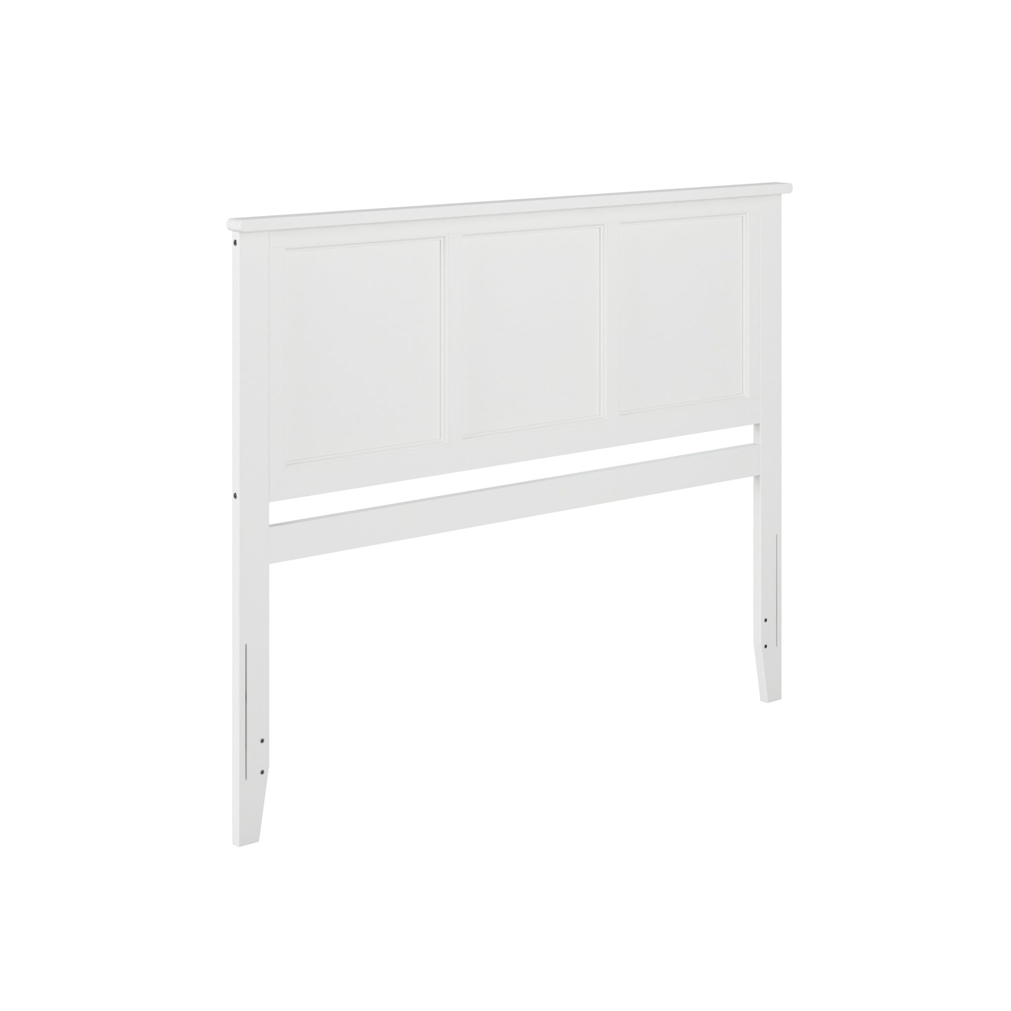 AFI Madison Queen Solid Wood Panel Headboard with USB Charging Ports - White Wooden Bed Frame Headboard for Bedroom Decor & Modern Home Furniture - Perfect for Master Bedroom, Guest Room, or Apartment
