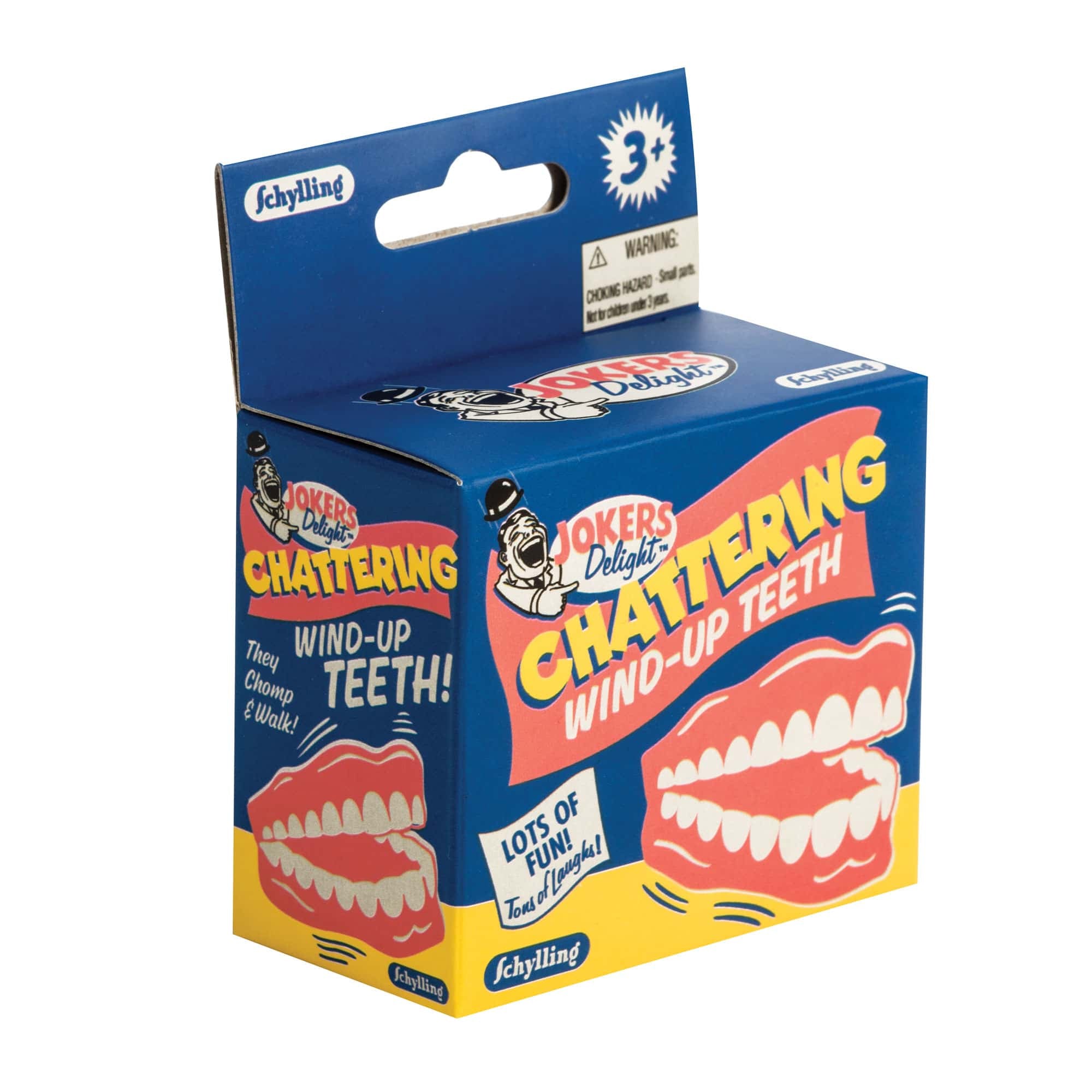 Chattering Teeth Wind-Up Toy - Fun Novelty Gag Gift for Parties & Prank Gifts - Great for Halloween, Christmas Stocking Stuffers & Office Pranks