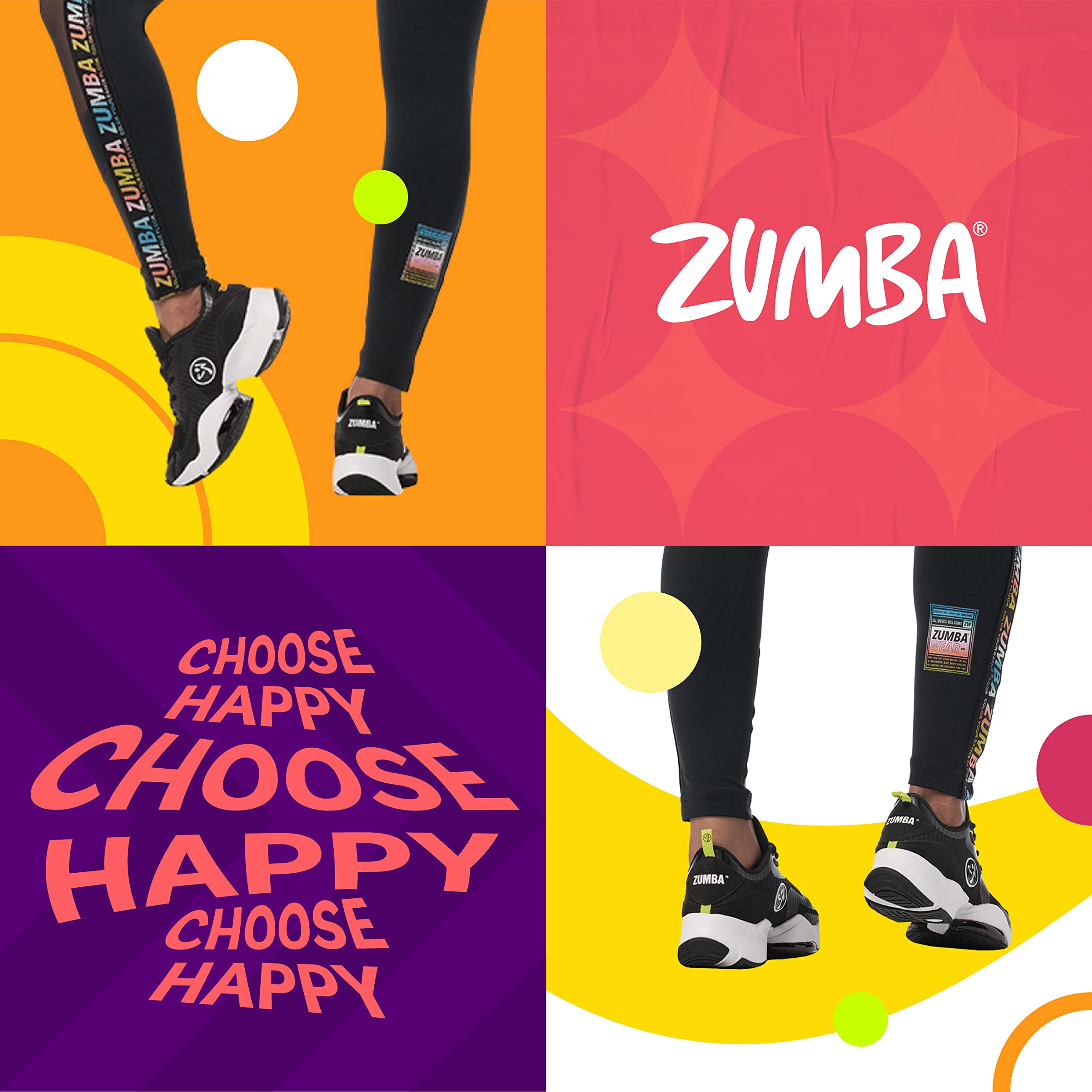 ZUMBA Women's Air Stomp Classic Athletic Shoes - Lightweight Low-Top Dance Sneakers for Women | Perfect for Zumba Fitness, Dance Workouts & Active Lifestyle