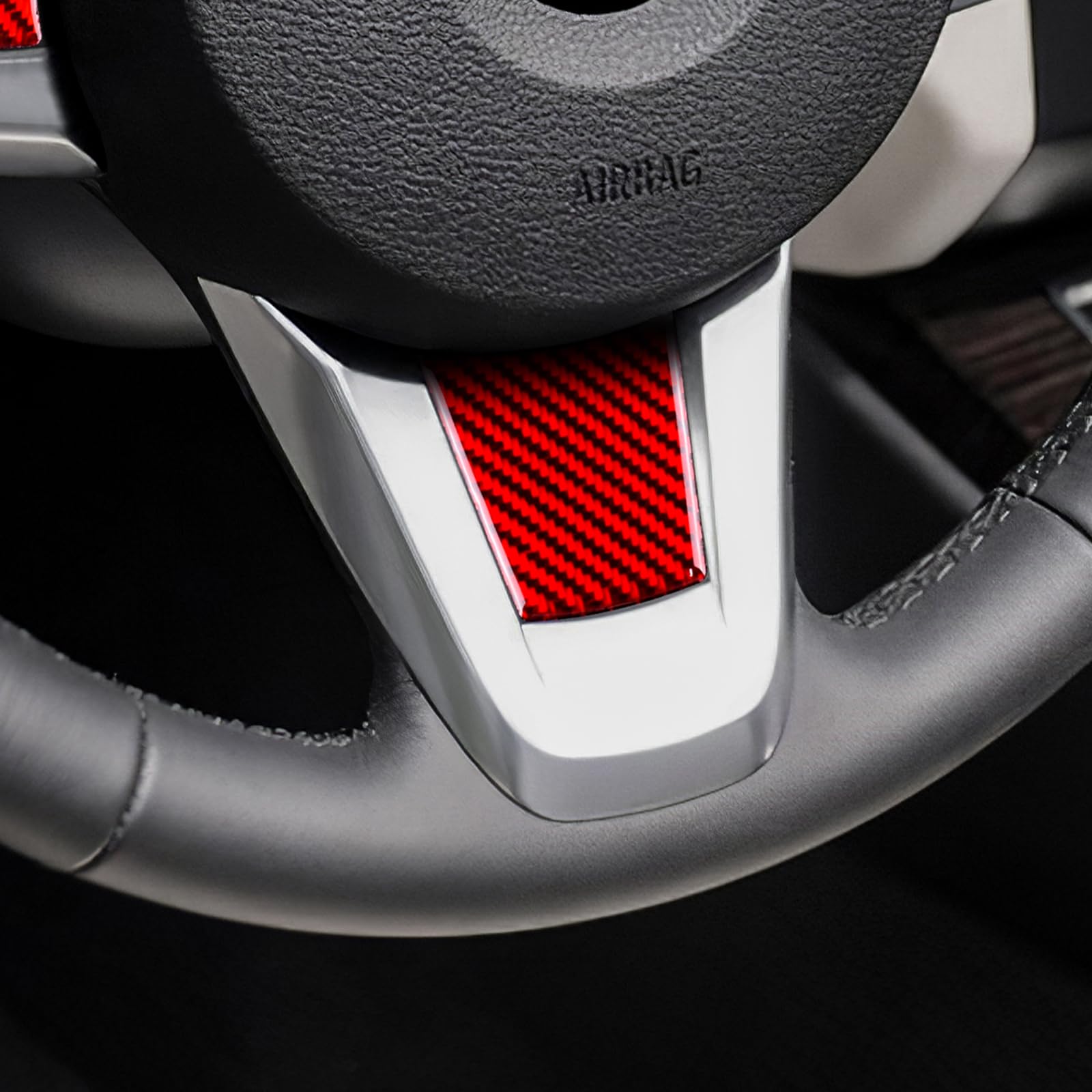 Carbon Fiber Steering Wheel Button Decoration Sticker for BMW Z4 Roadster E89 (2009-2017) - Red Interior Trim Accessories | Premium Auto Upgrade for Enhanced Driving Experience