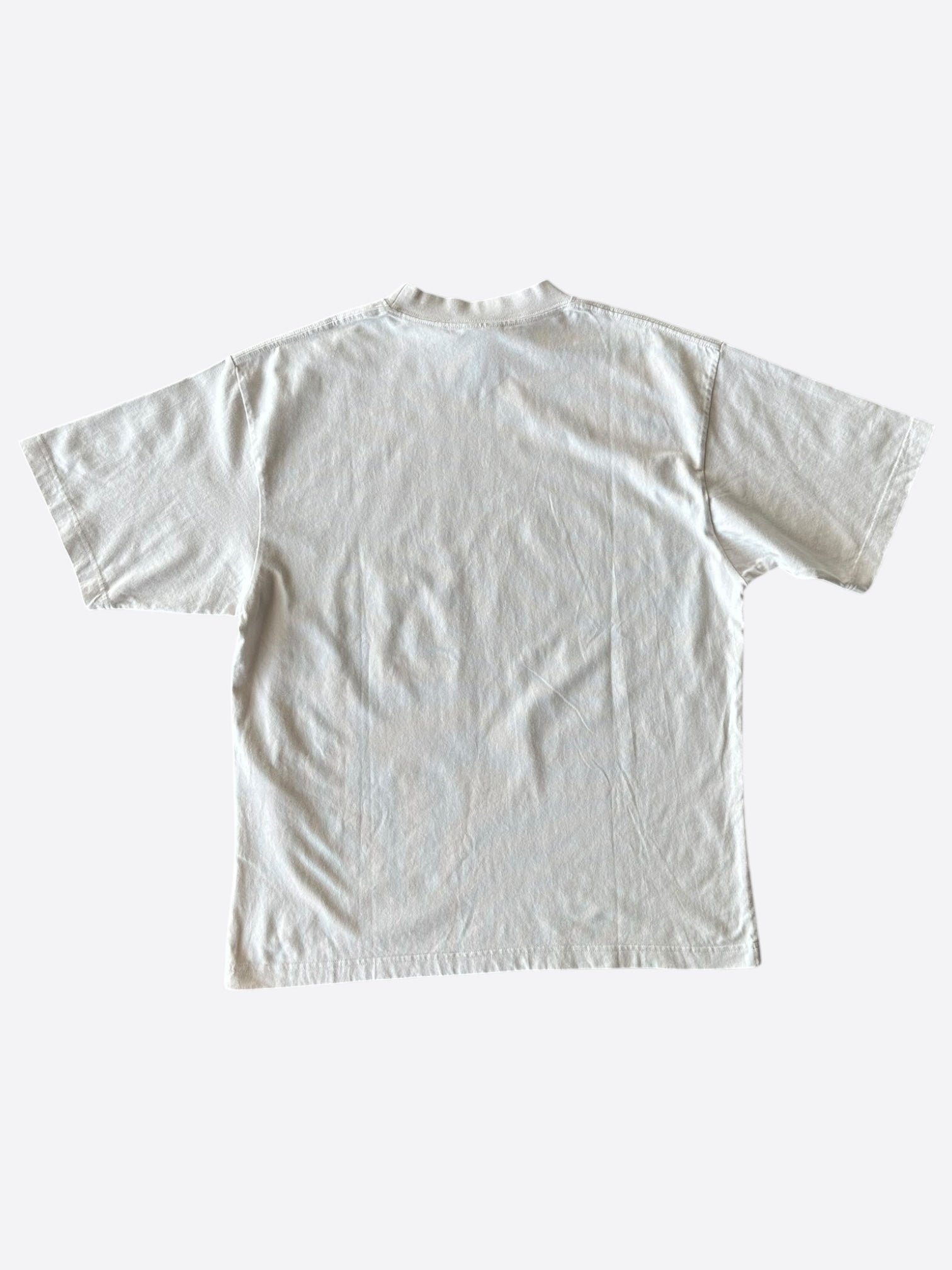 Balenciaga White & Reflective Grey Logo Active T-Shirt for Men - Stylish Casual Wear for Gym, Street Fashion & Everyday Outfits