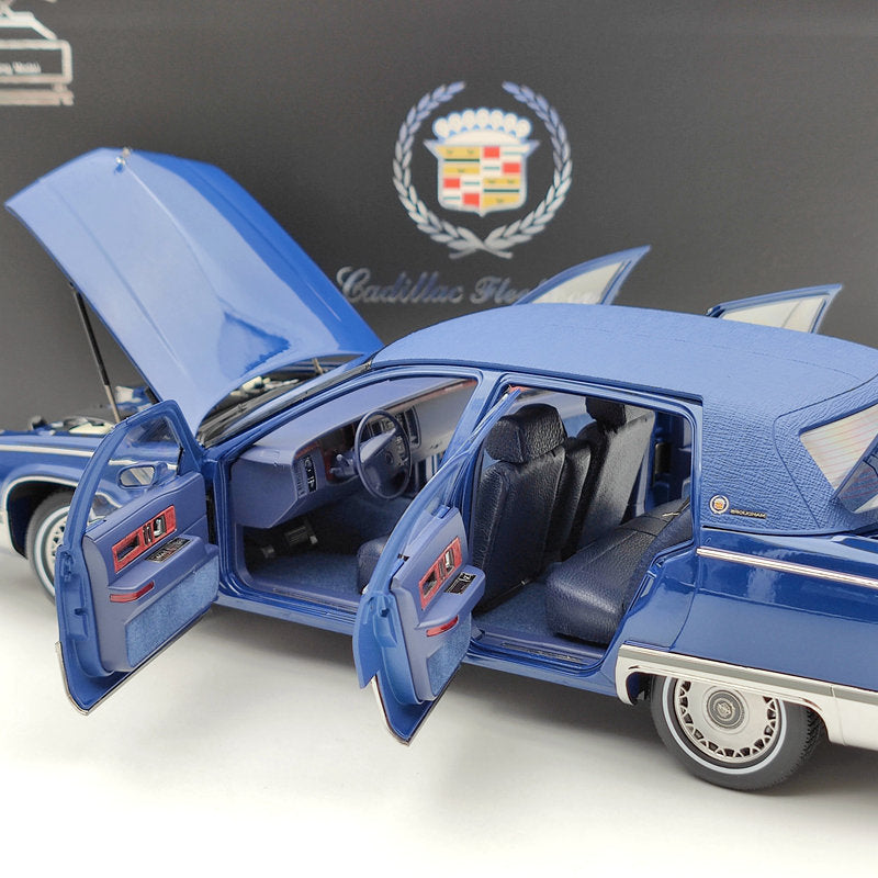 1:18 Scale 1993 Cadillac Fleetwood Sedan Blue Diecast Model Car - Limited Edition Collectible for Car Enthusiasts & Display Showcase