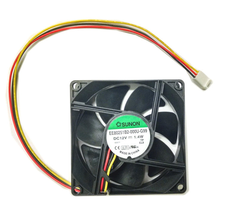 Sunon 80x80x25mm 12V DC 3-Pin Medium Speed Cooling Fan EE80251B2-000U-G99 for PC Case, Electronics & DIY Projects - Quiet Operation, High Airflow