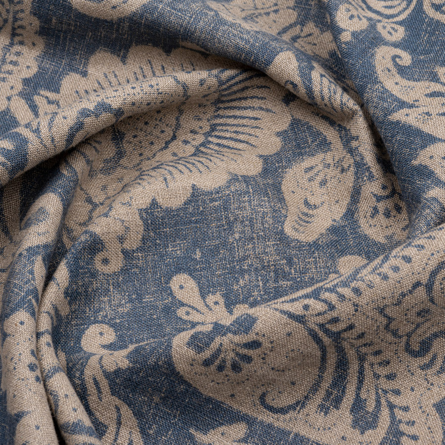 Premium Linen & Indigo Dyed Natural Fabric - Soft, Breathable & Durable for Clothing, Home Decor & DIY Crafts